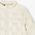 Kadın Regular Fit Kapüşonlu Kapitone Beyaz Mont