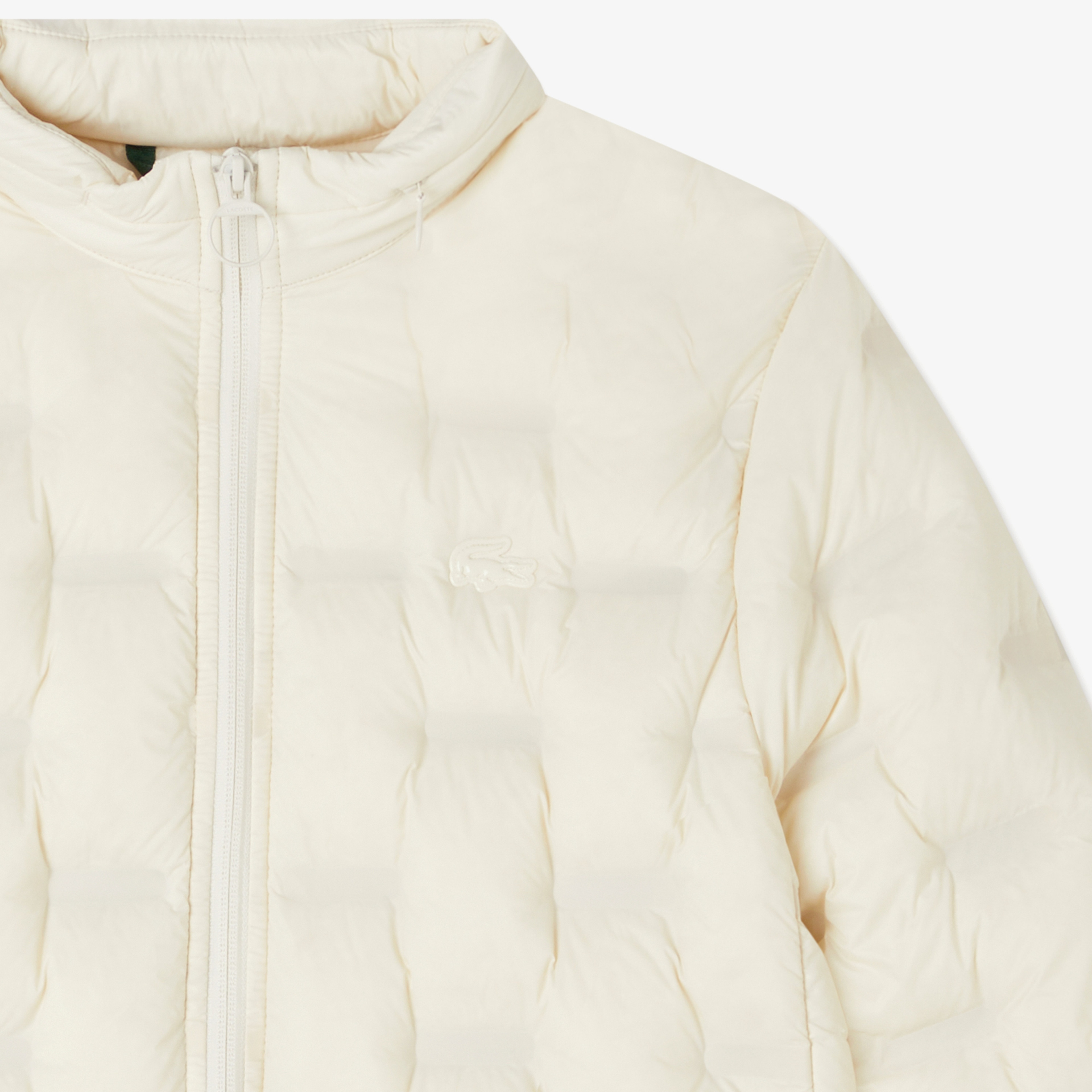 Kadın Regular Fit Kapüşonlu Kapitone Beyaz Mont