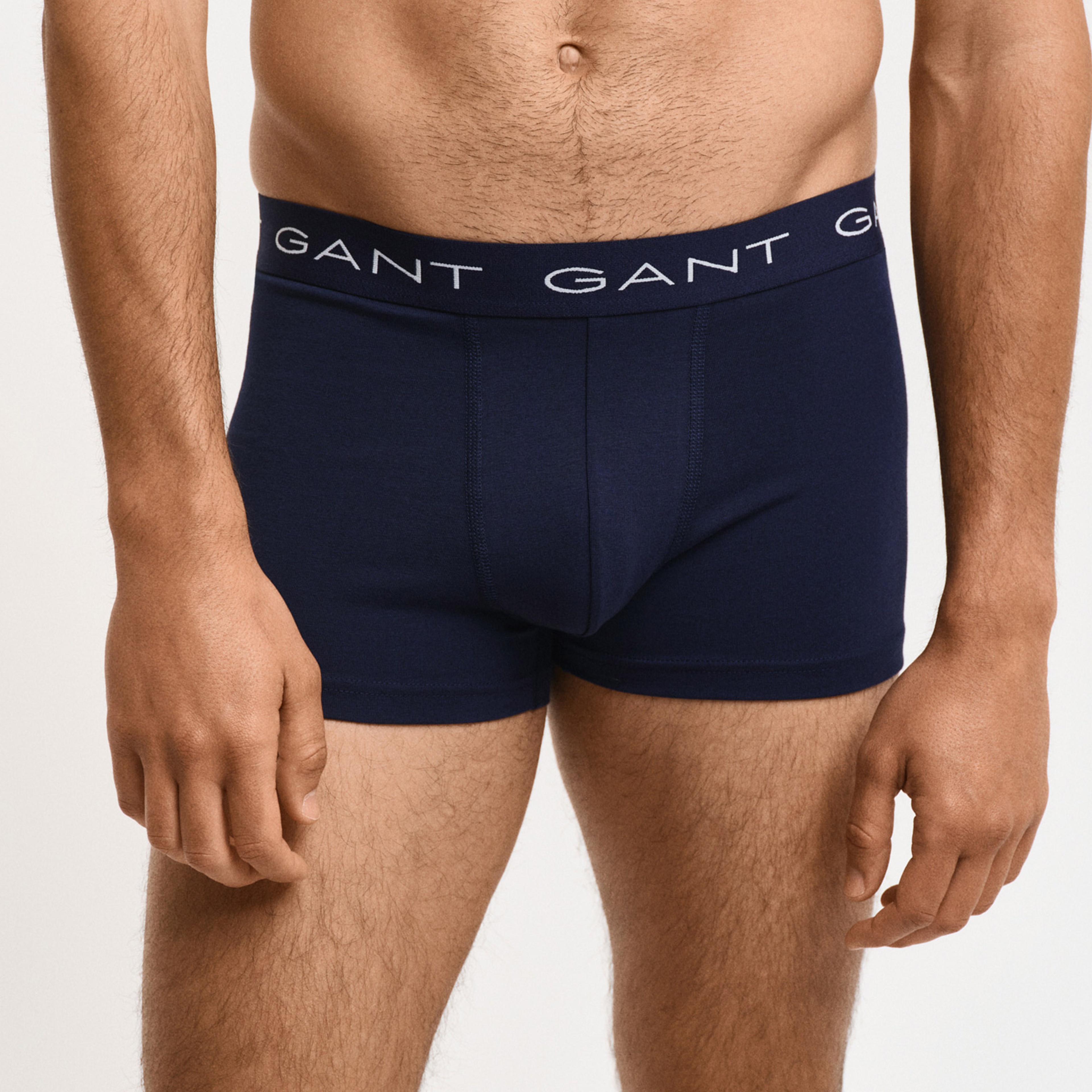 GANT Erkek Lacivert Slim Fit Logolu 3'lü Boxer