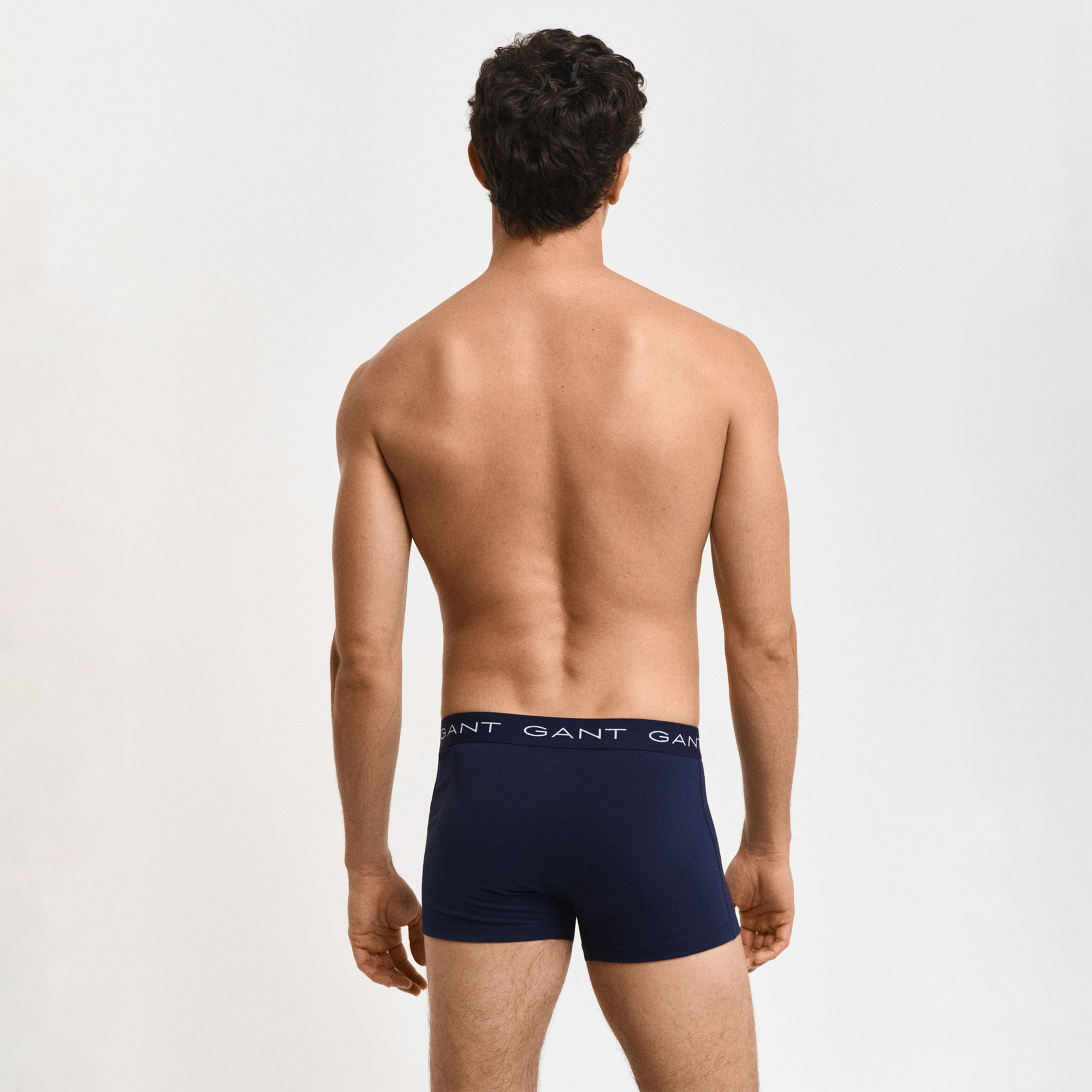 GANT Erkek Lacivert Slim Fit Logolu 3'lü Boxer