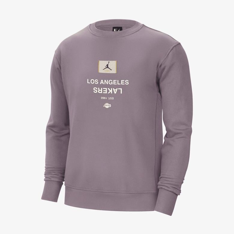 Nike Lal Mnk Flc Crew Cts St Erkek Mor Sweatshirt