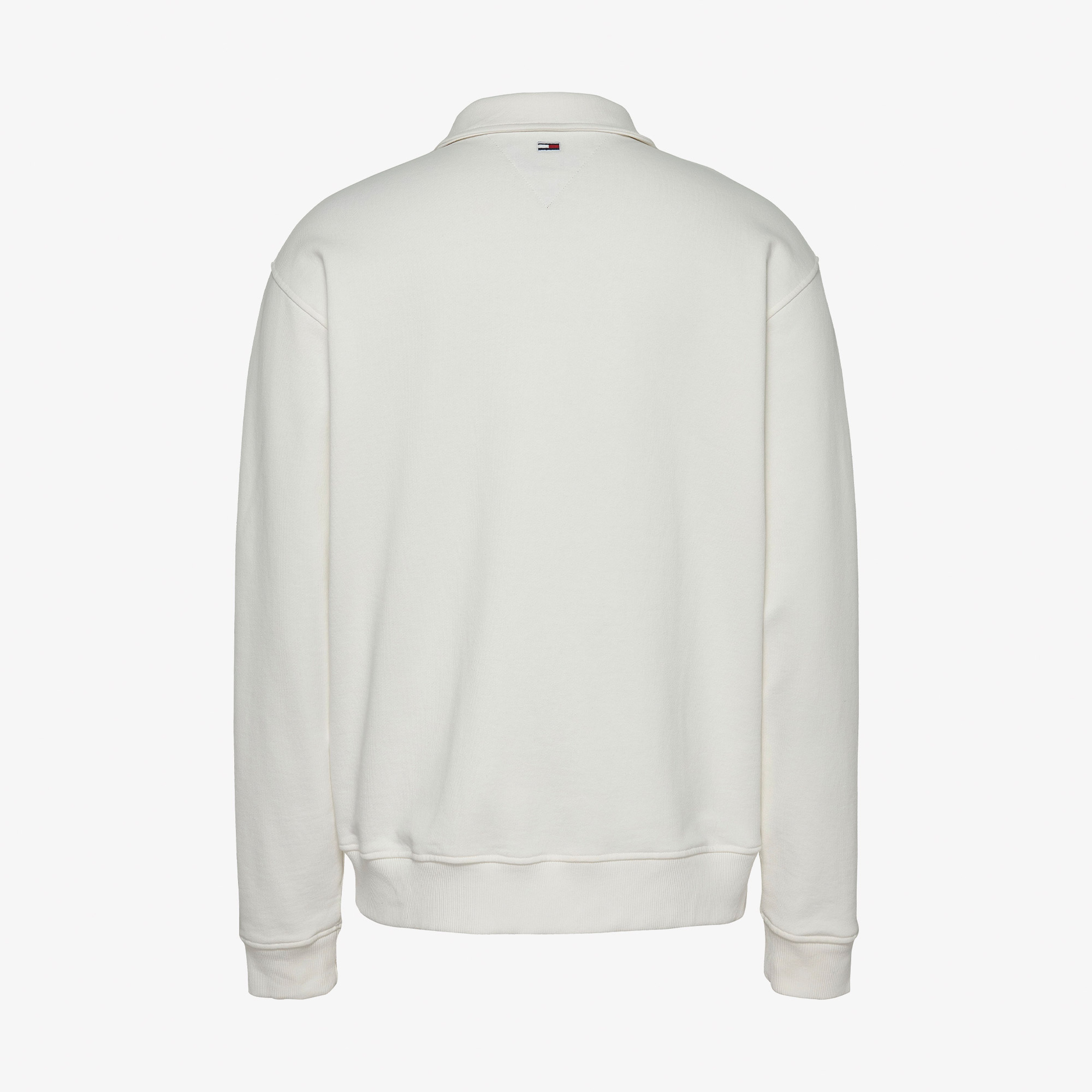 Tommy Hilfiger Tjm 1/4 Zip Towel Patch Polo Erkek Beyaz Sweatshirt