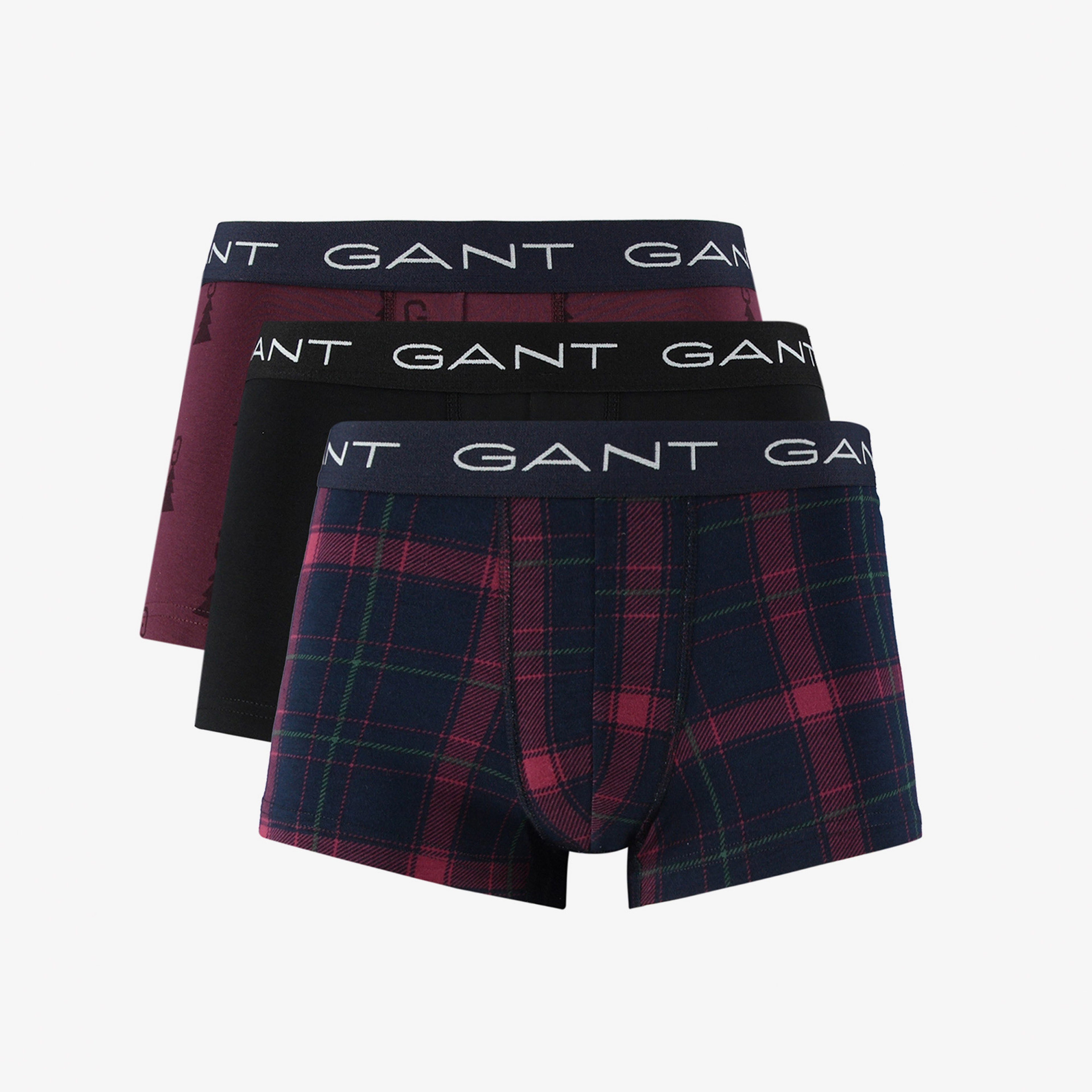 GANT Erkek Bordo 3'lü Boxer