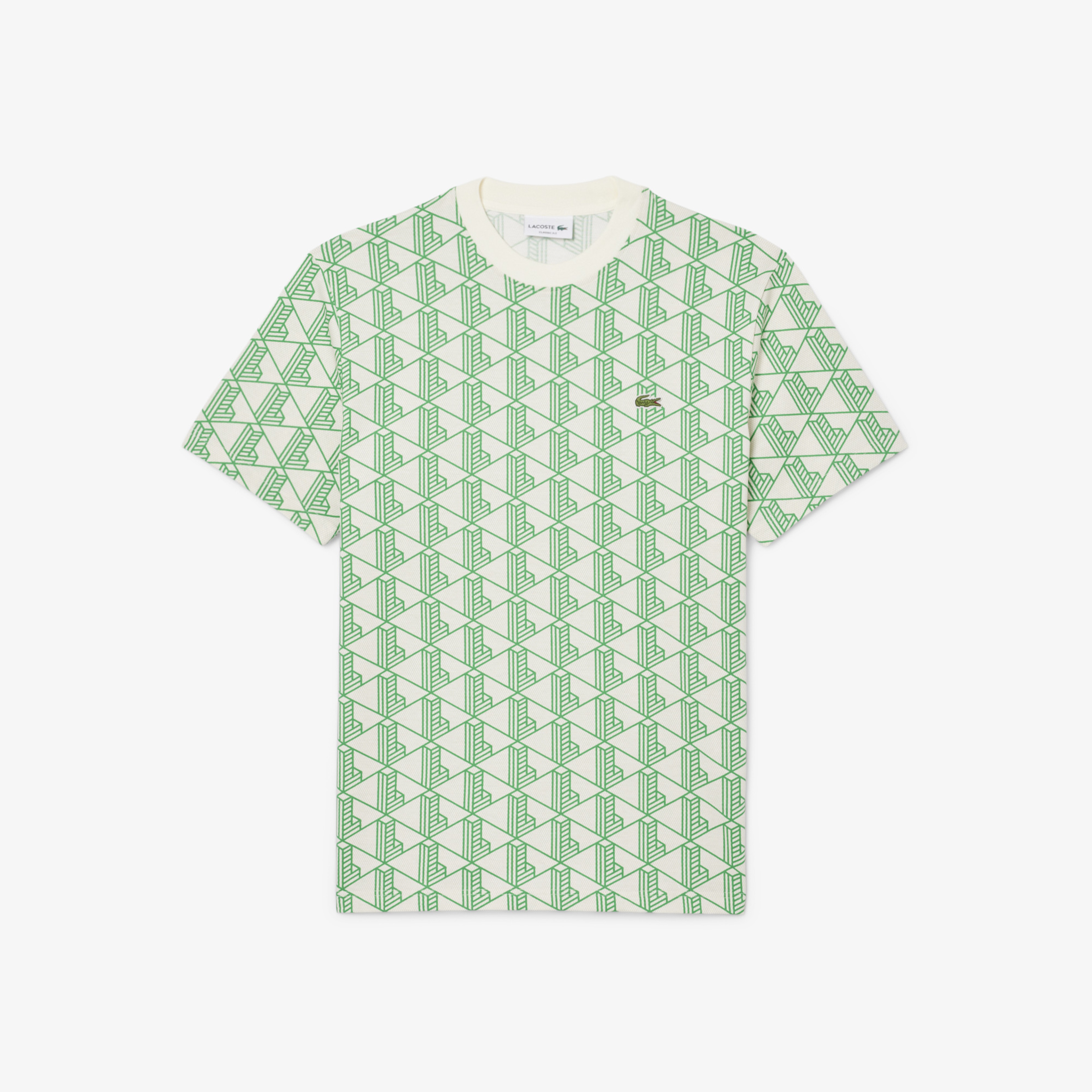 Lacoste Relaxed Fit Monogram Erkek Yeşil T-Shirt