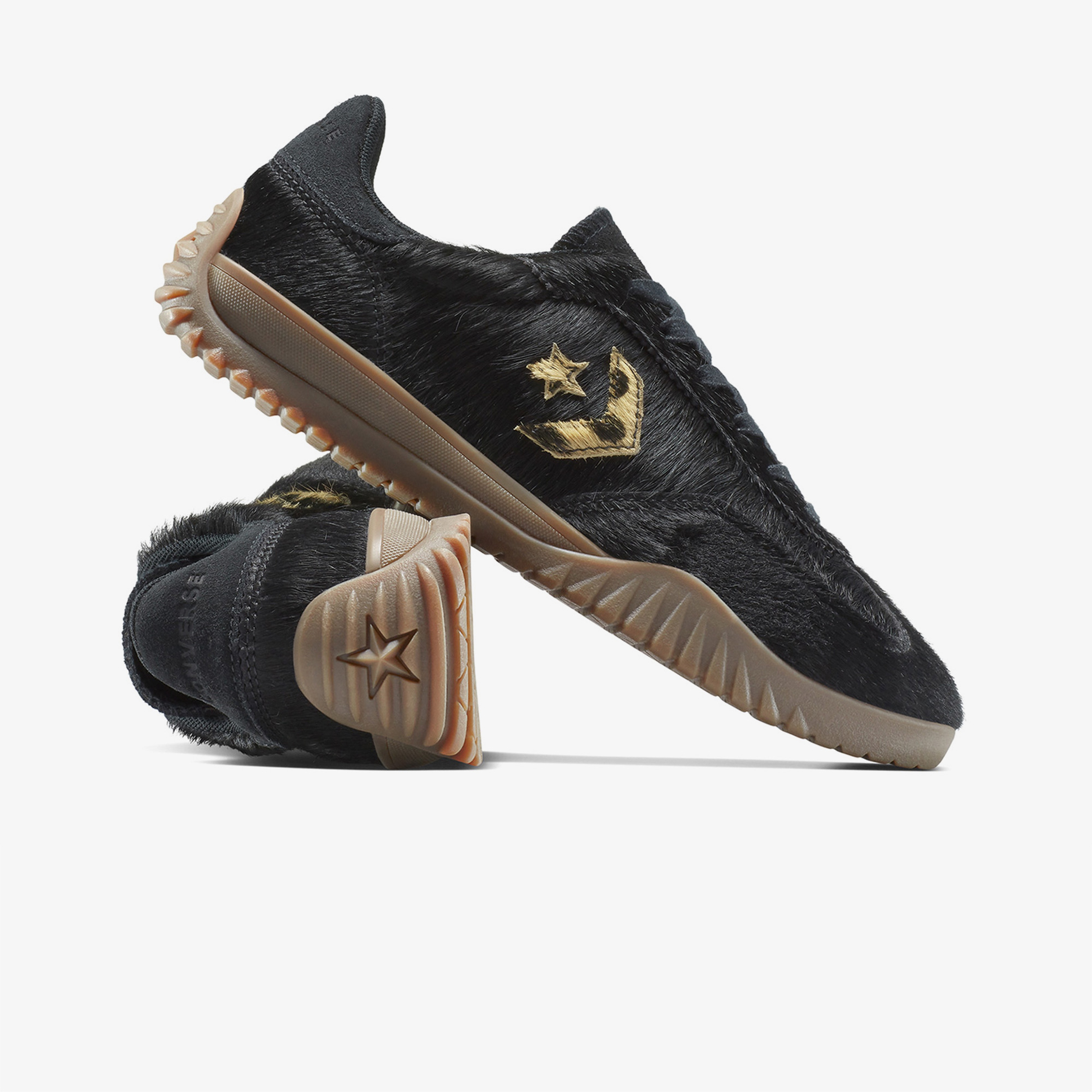 Converse Run Star Trainer Pony Hair Unisex Siyah Sneaker