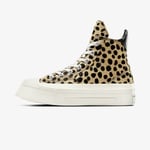 Converse Chuck 70 Leopard Print De Luxe Squared Unisex Siyah Platform Sneaker