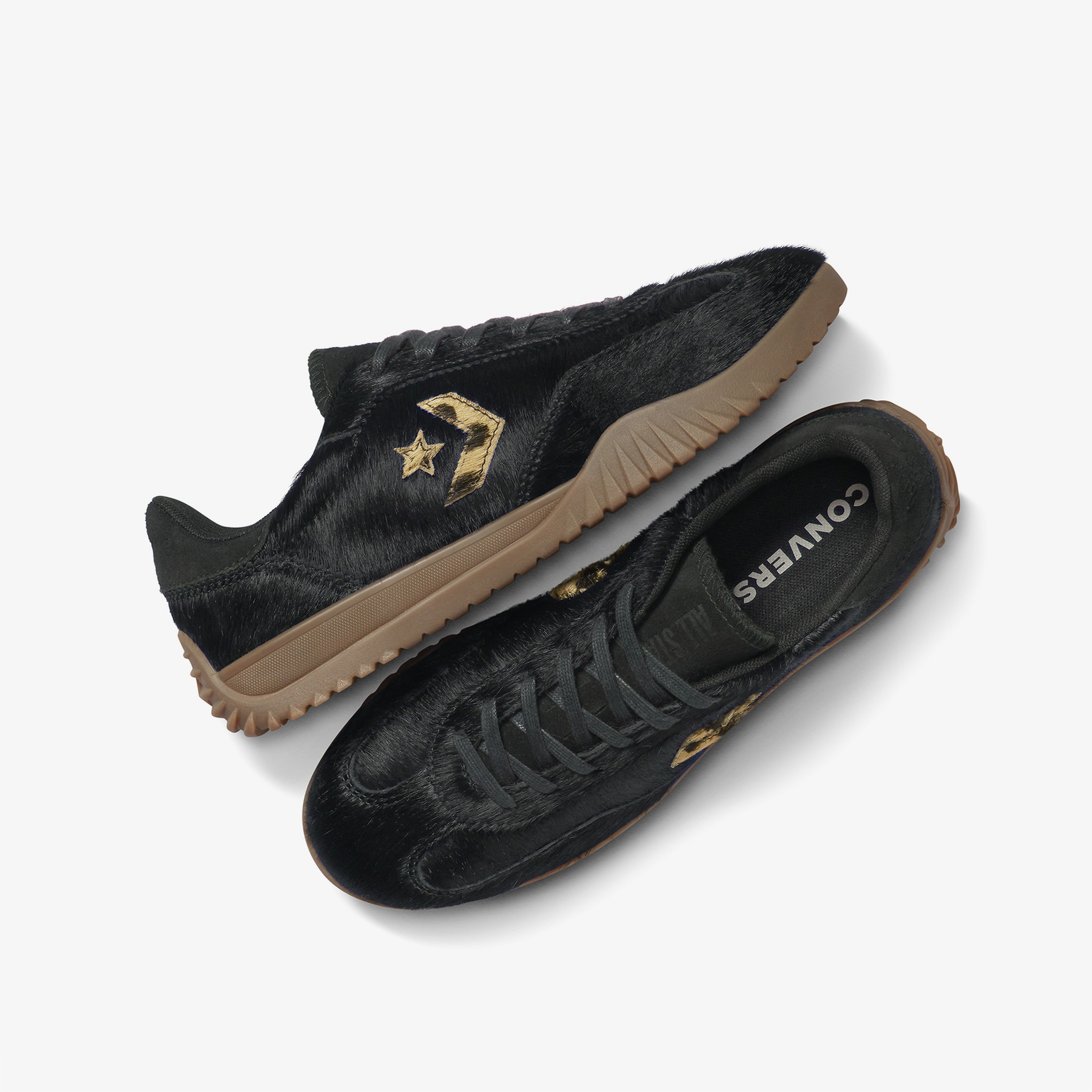 Converse Run Star Trainer Pony Hair Unisex Siyah Sneaker