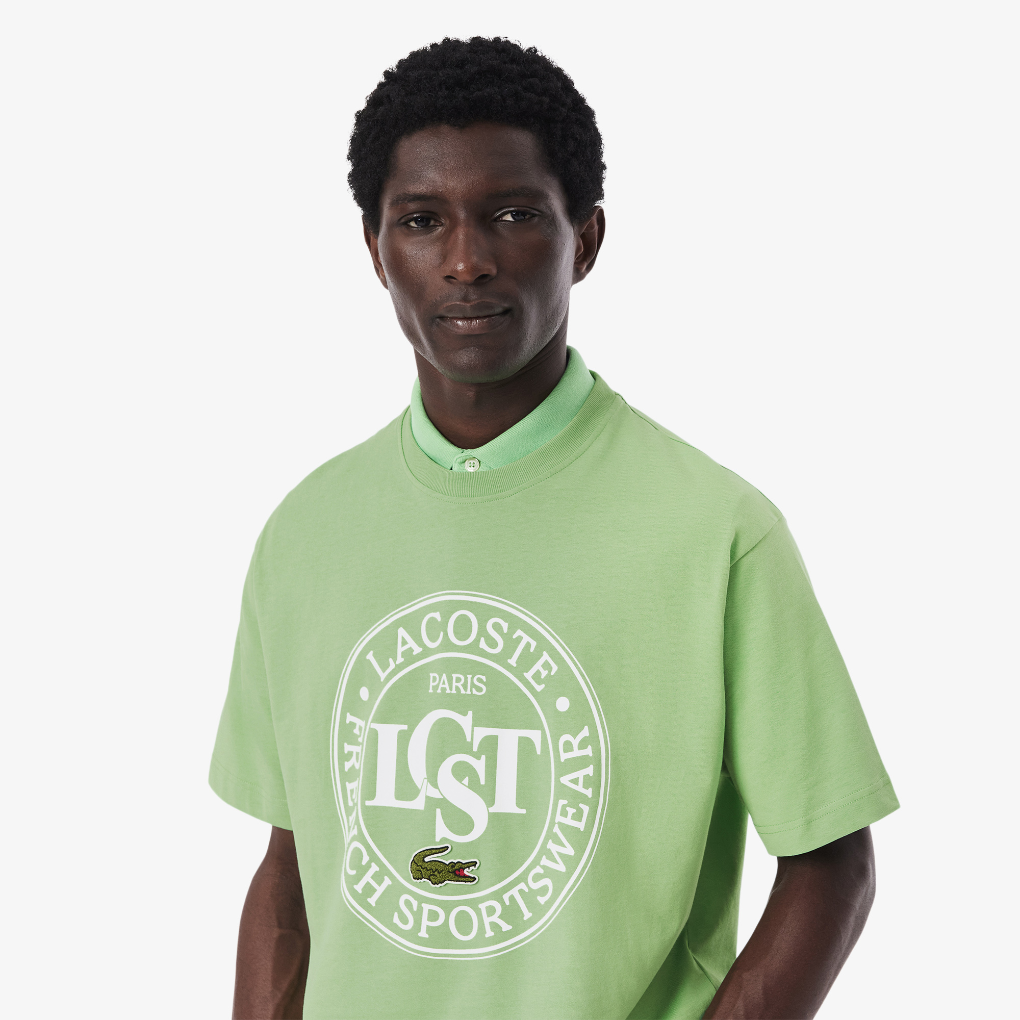 Lacoste Loose Fit Erkek Yeşil T-Shirt3 - STH2753| Occasion
