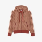 Lacoste Classic Fit Monogram Kadın Kahverengi Sweatshirt