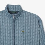 Lacoste Relaxed Fit Monogram Erkek Mavi Ceket