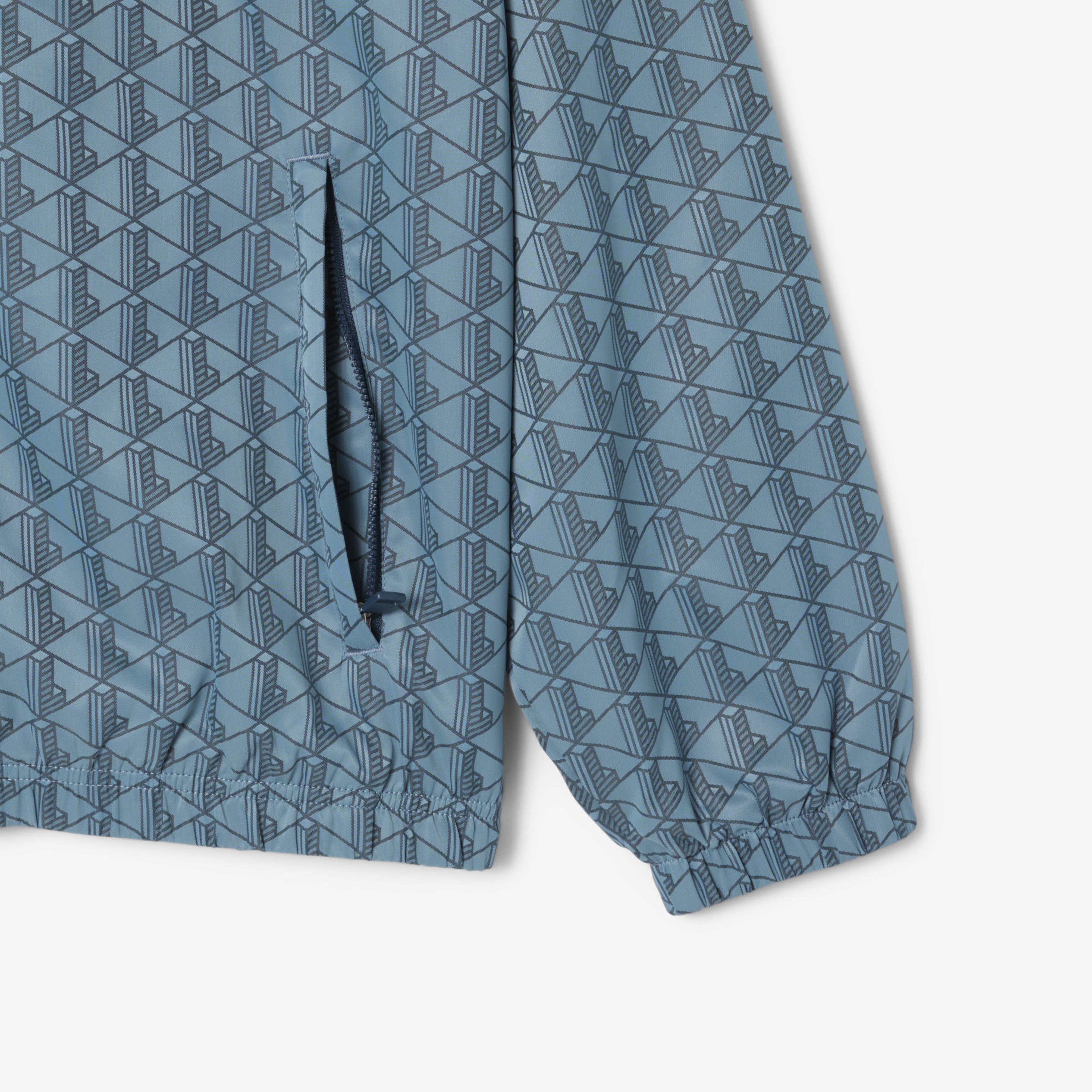 Lacoste Relaxed Fit Monogram Erkek Mavi Ceket