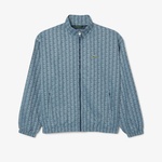 Lacoste Relaxed Fit Monogram Erkek Mavi Ceket