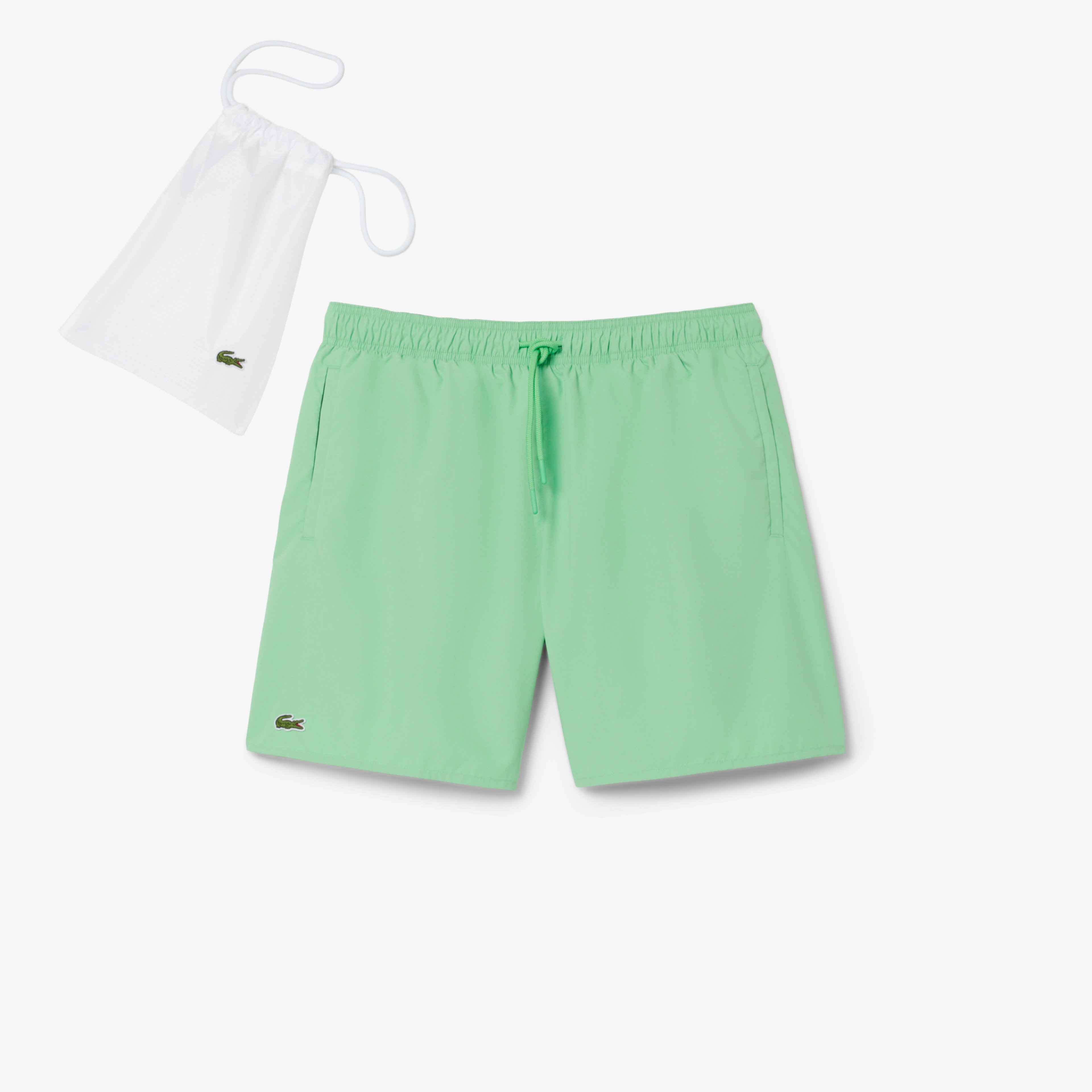 Lacoste Mid Length Monocrome Erkek Yeşil Mayo