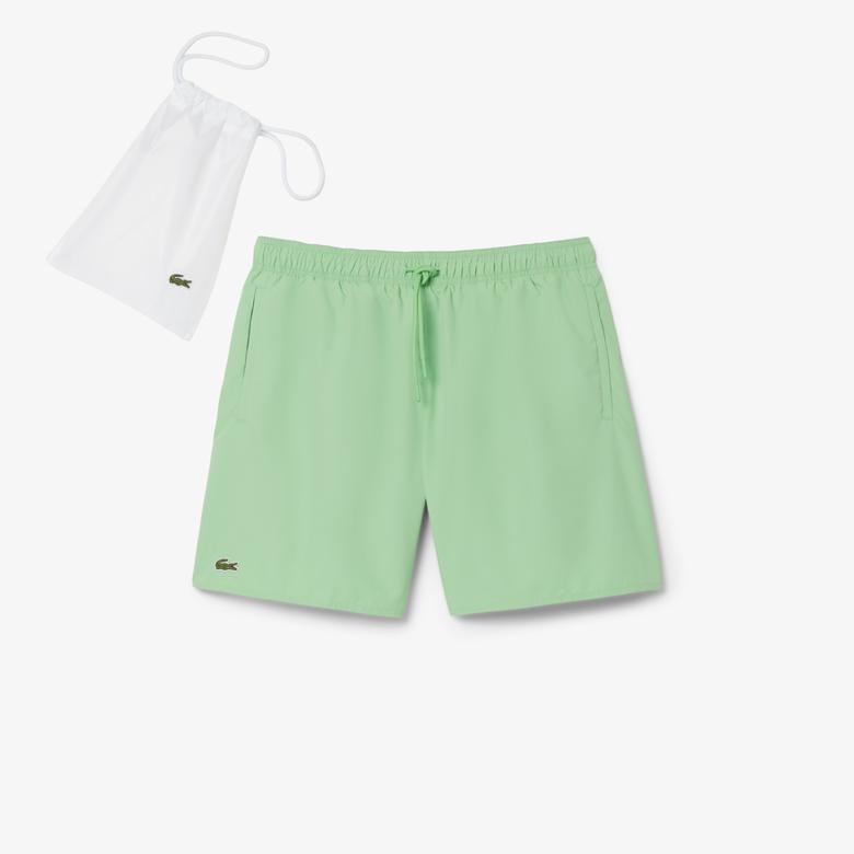 Lacoste Mid Length Monocrome Erkek Yeşil Mayo