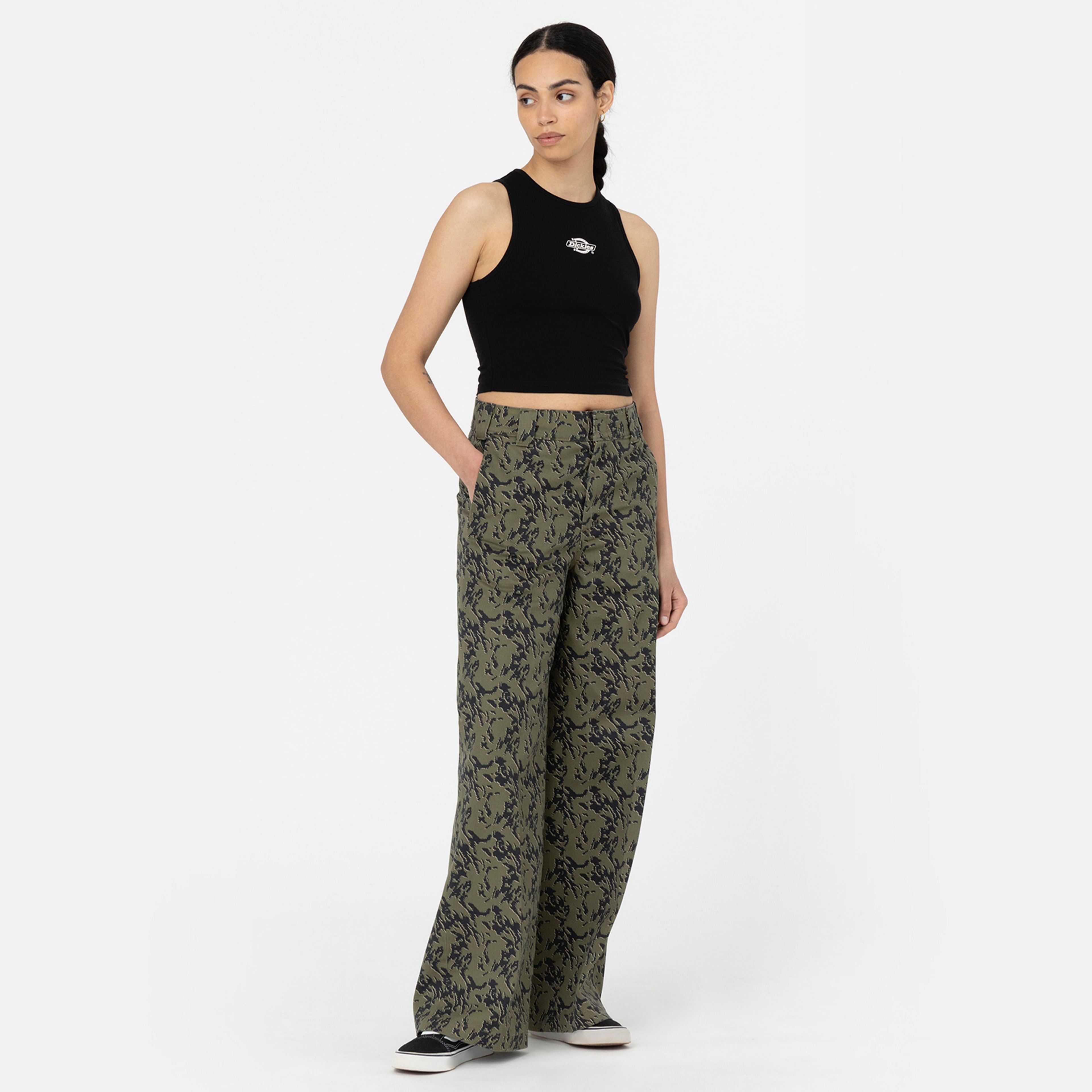 Dickies Powers Vest Kadın Siyah Kolsuz T-Shirt