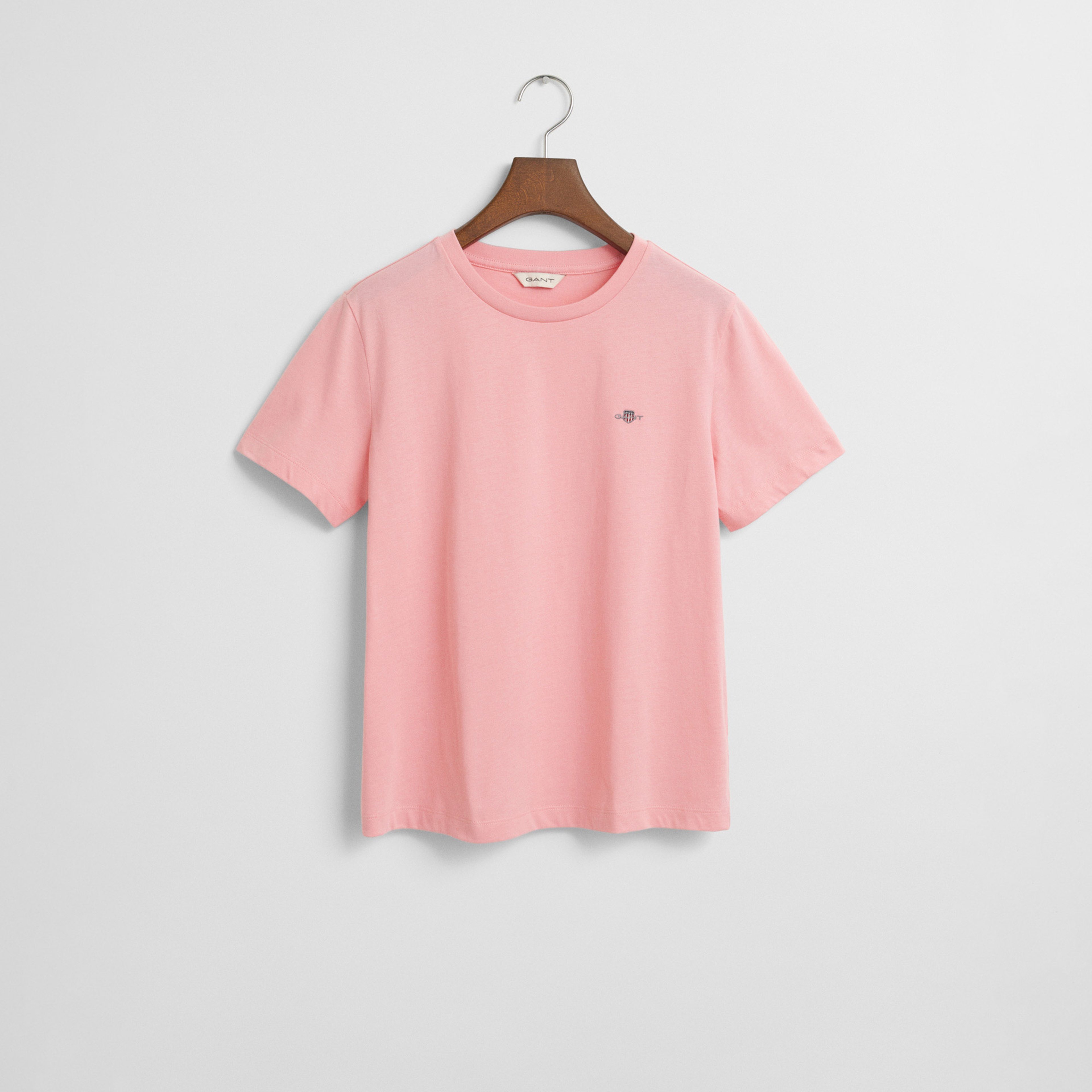 GANT Kadın Pembe Regular Fit Bisiklet Yaka T-Shirt
