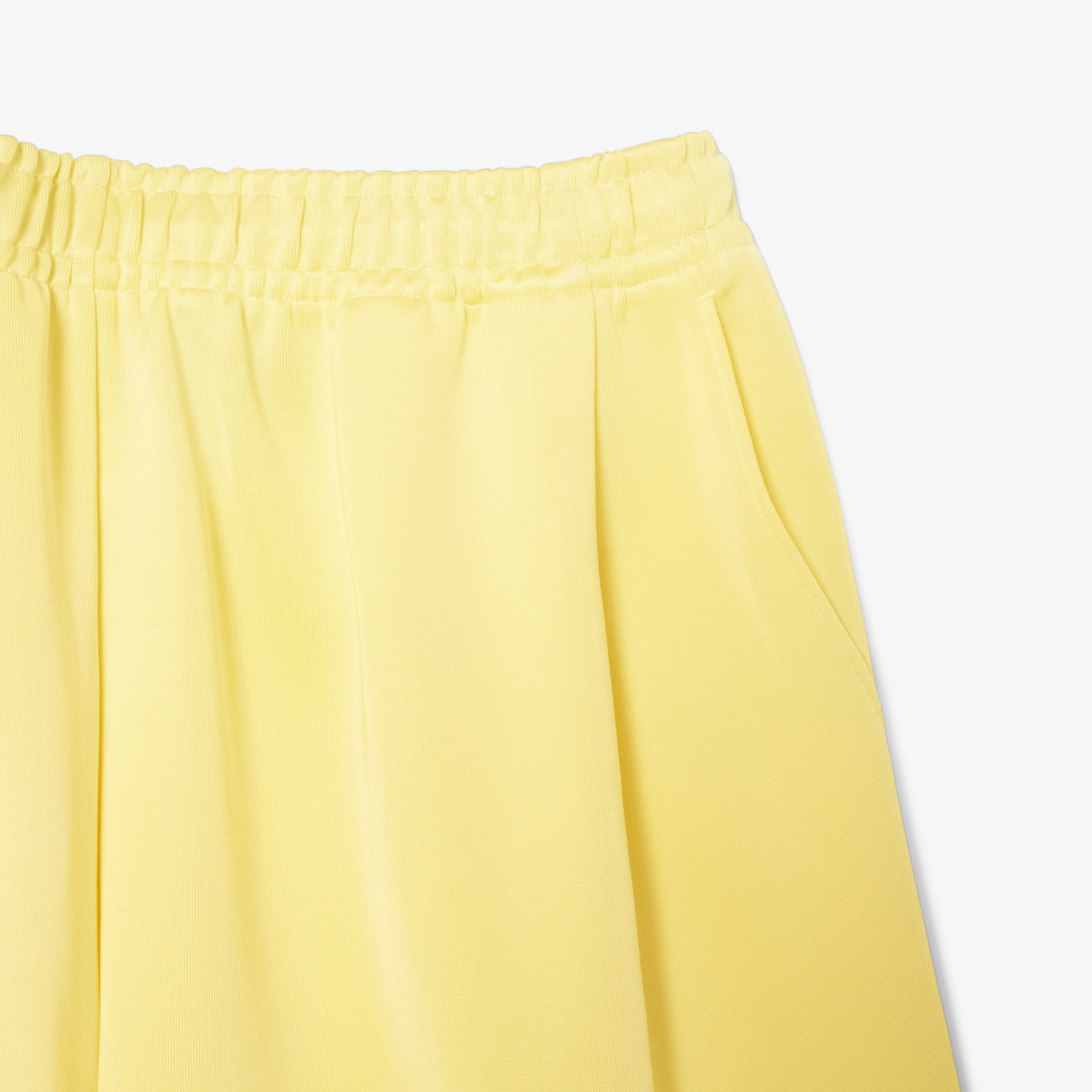 SS25 RUNWAY Erkek Oversize Fit Saten Sarı Eşofman Altı