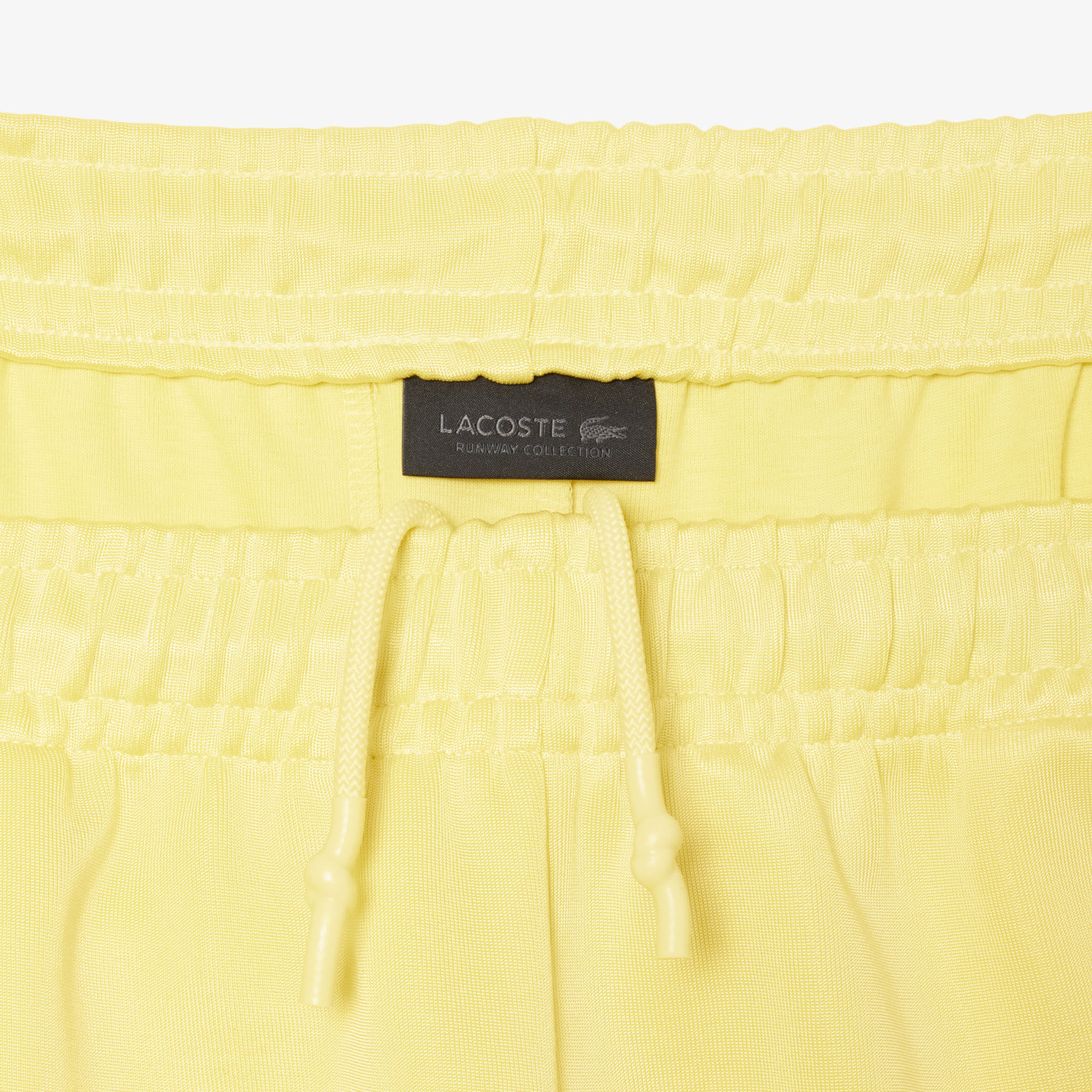 SS25 RUNWAY Erkek Oversize Fit Saten Sarı Eşofman Altı