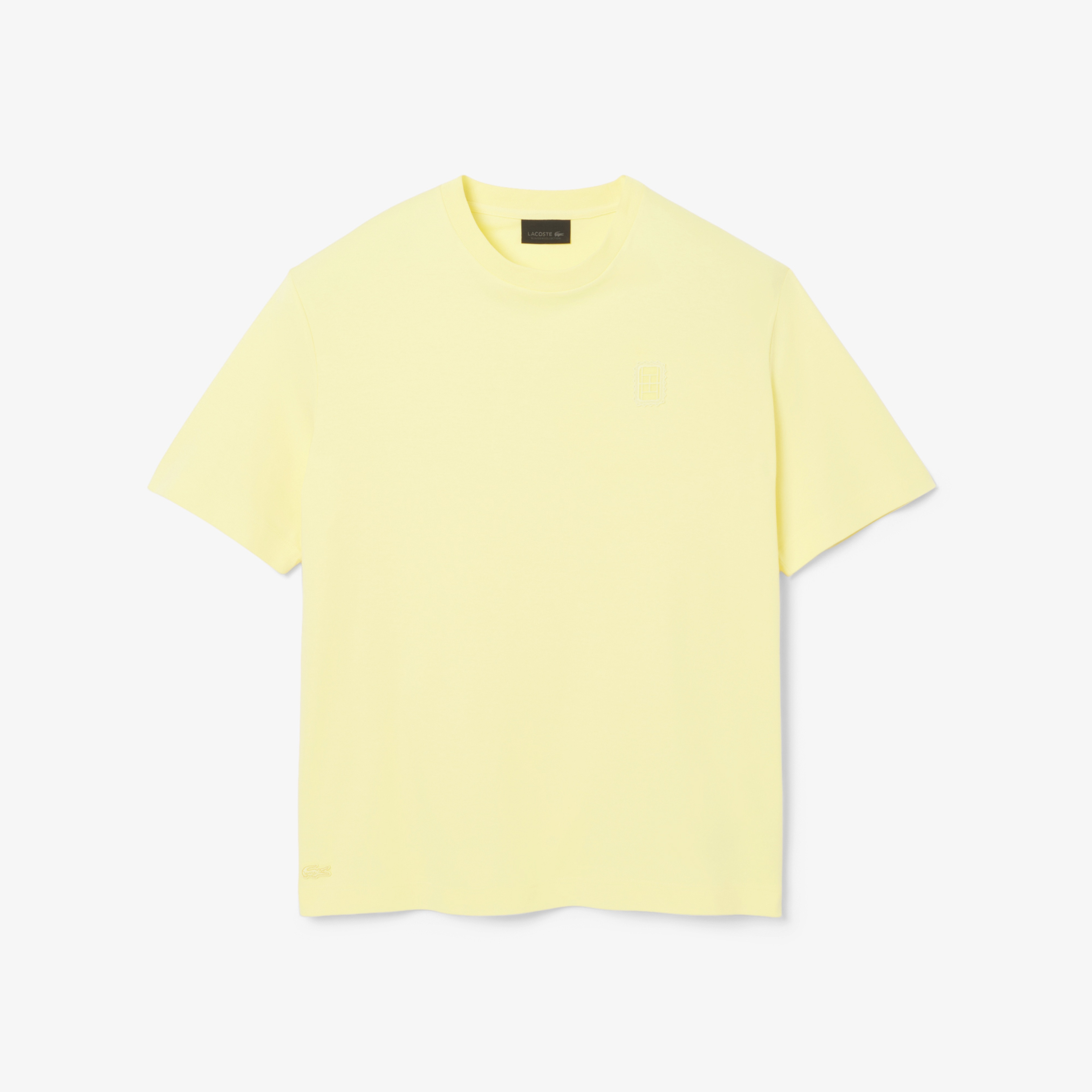 SS25 RUNWAY Erkek Oversize Fit Bisiklet Yaka Sarı T-Shirt