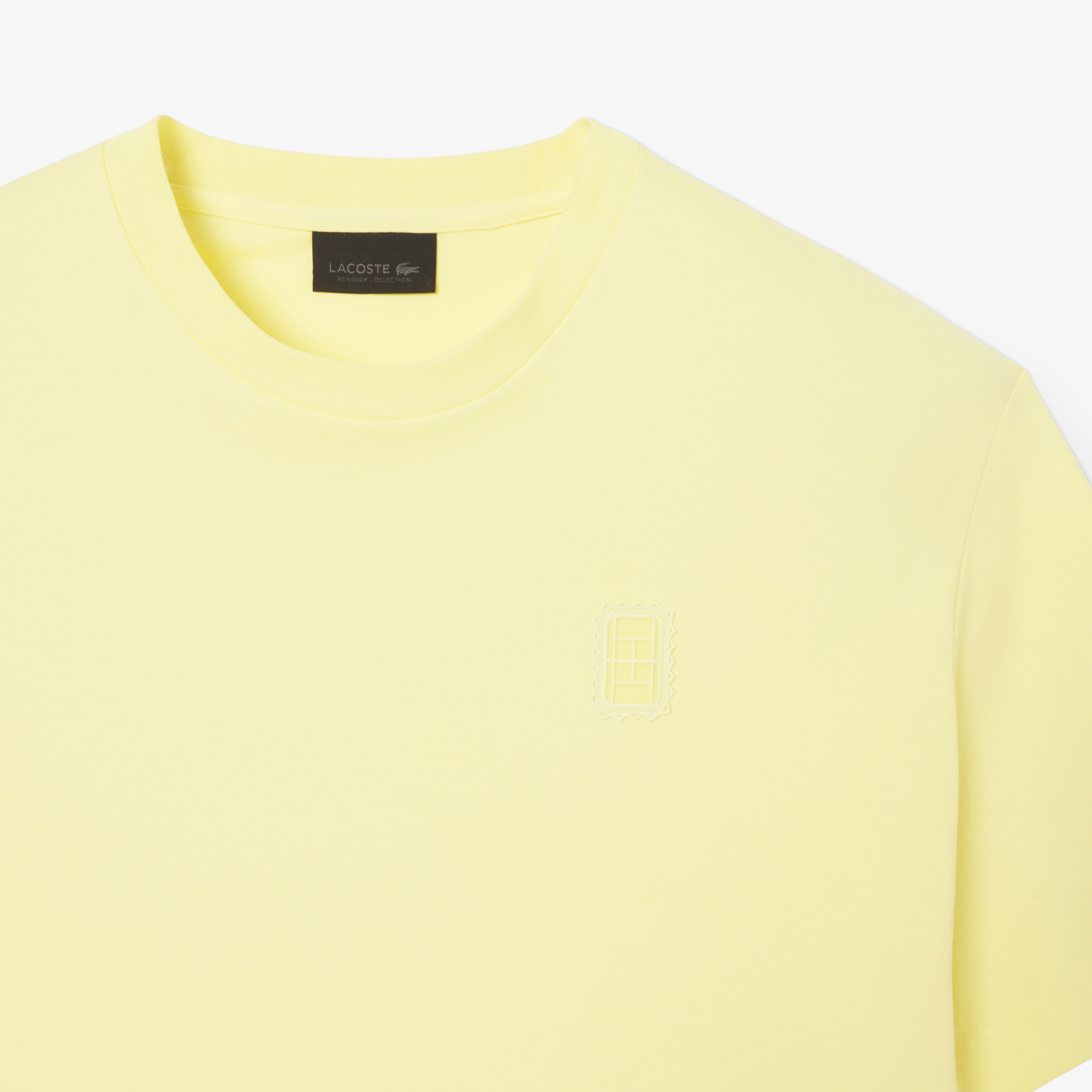 SS25 RUNWAY Erkek Oversize Fit Bisiklet Yaka Sarı T-Shirt