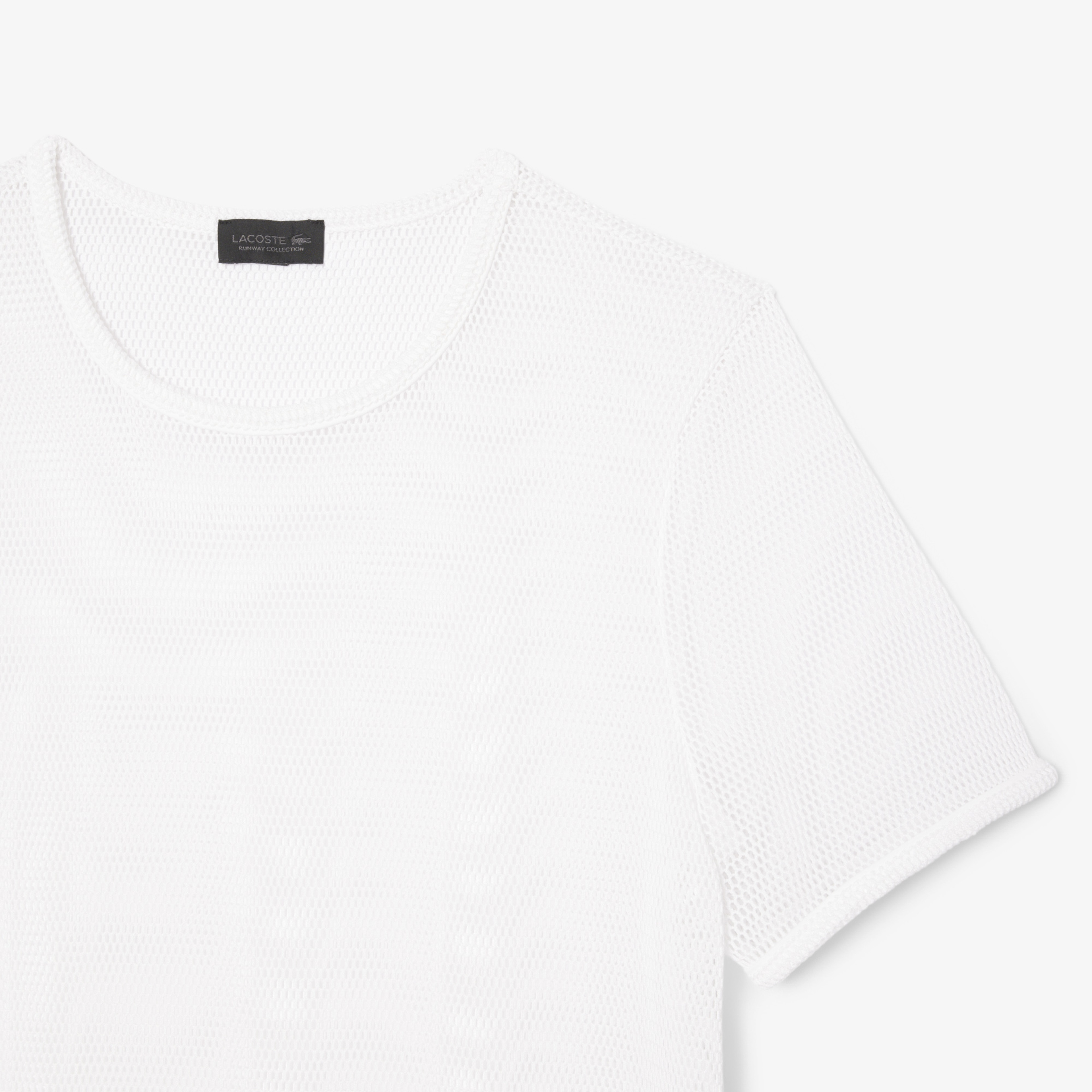 SS25 RUNWAY Erkek Slim Fit Bisiklet Yaka Beyaz T-Shirt