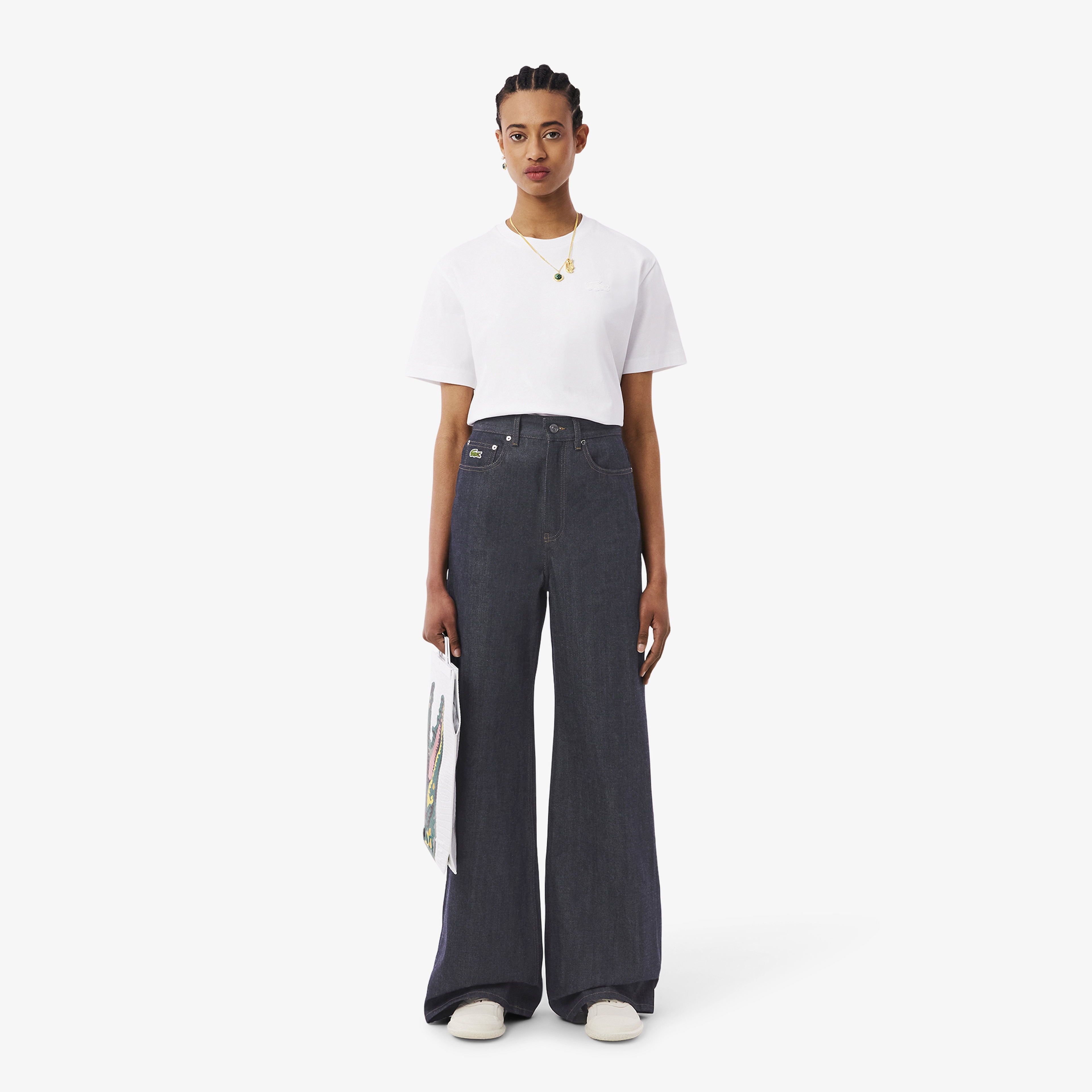 SS25 RUNWAY Kadın Wide Leg Mavi Jean Pantolon