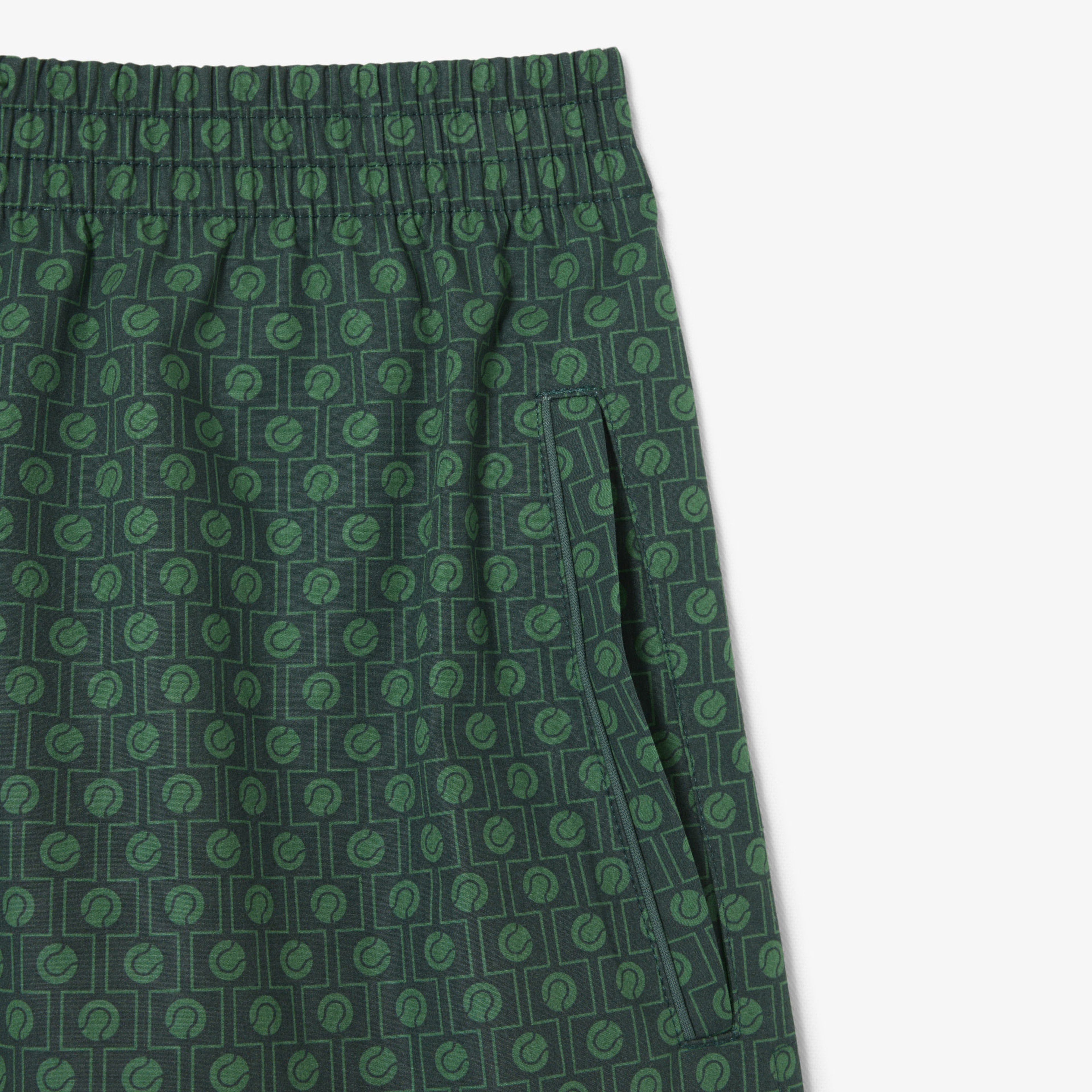 SS25 RUNWAY Erkek Desenli Yeşil Şort