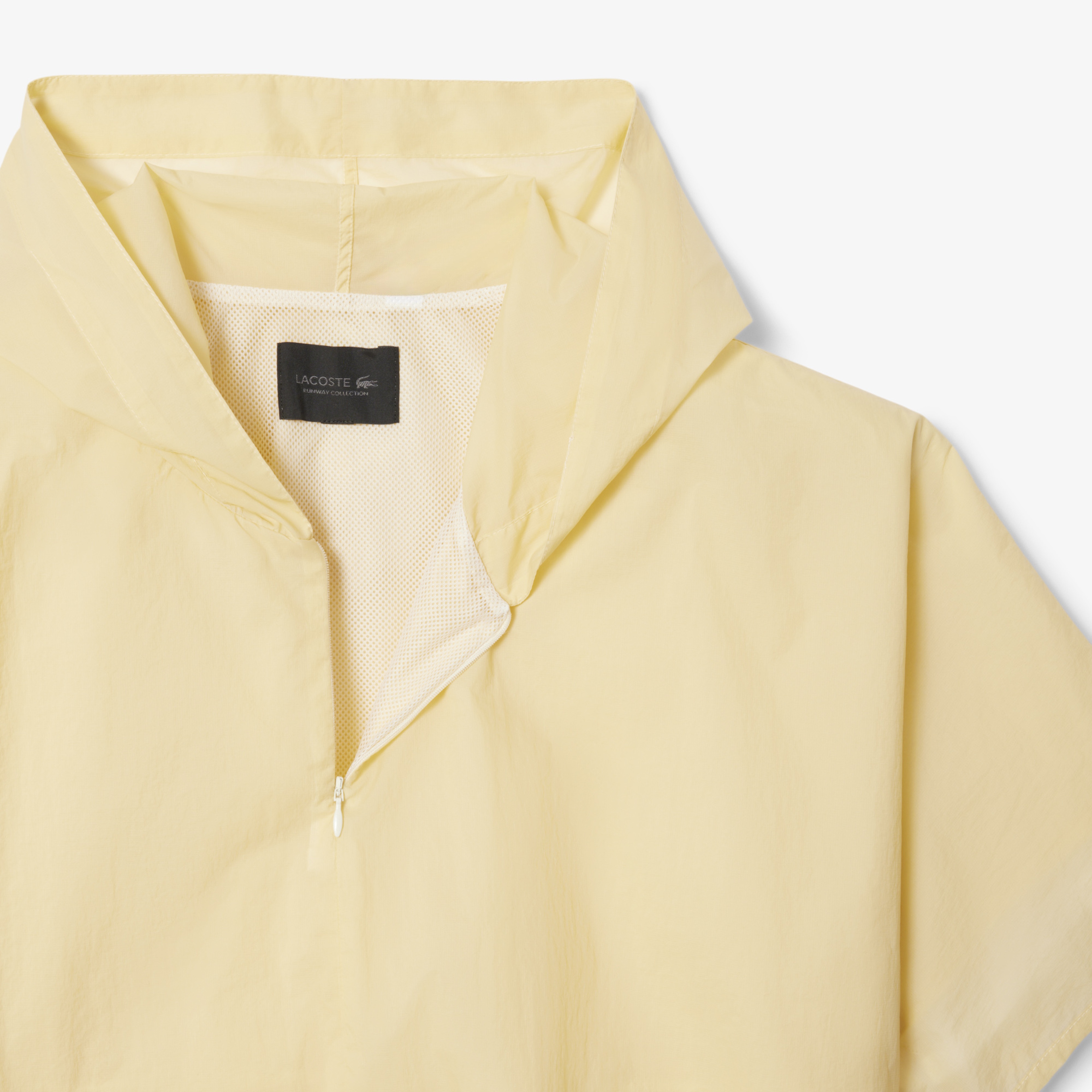 SS25 RUNWAY Erkek Kısa Kollu Kapüşonlu Sarı Rüzgarlık