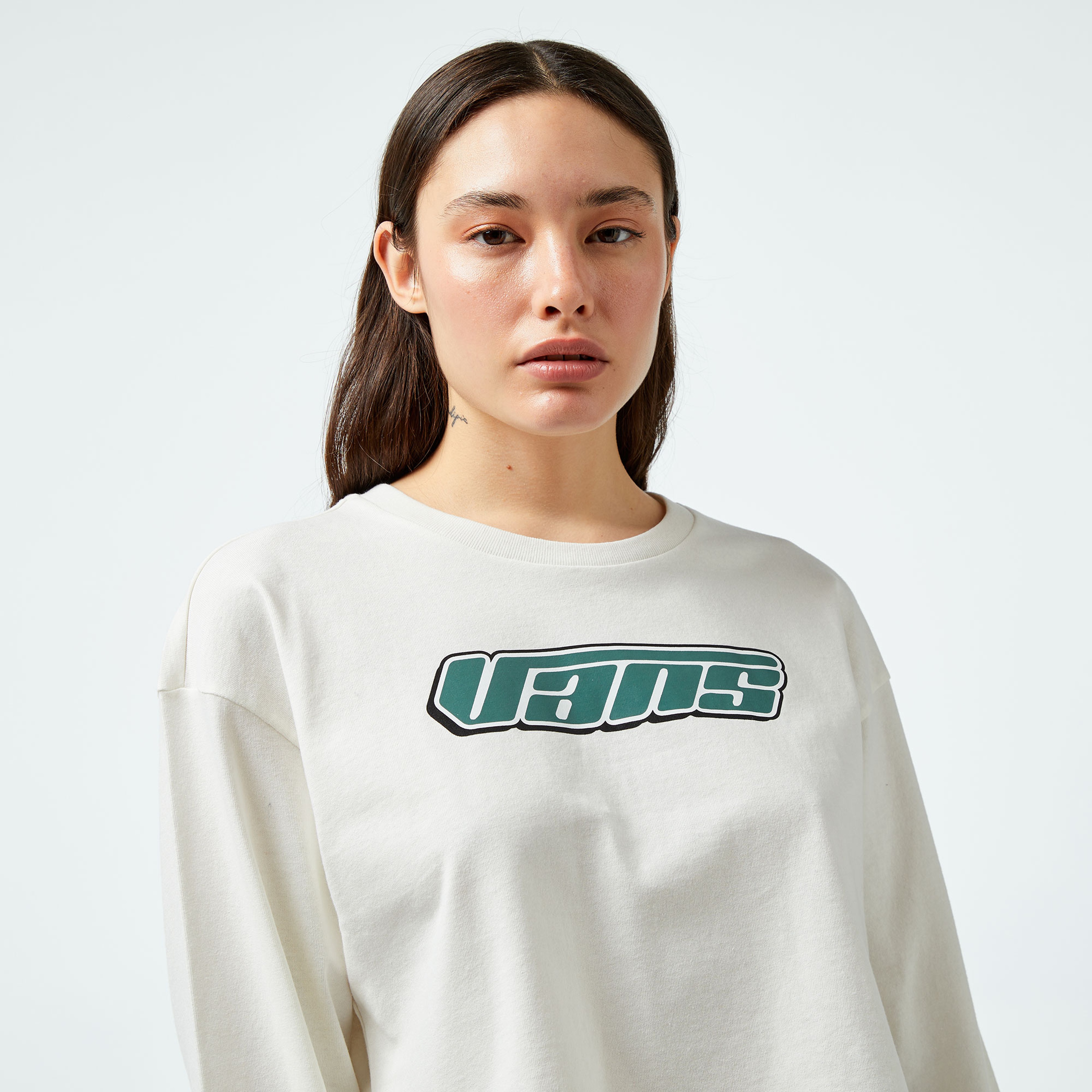 Vans Retro V Ls Relax Crop Kadın Siyah T-Shirt