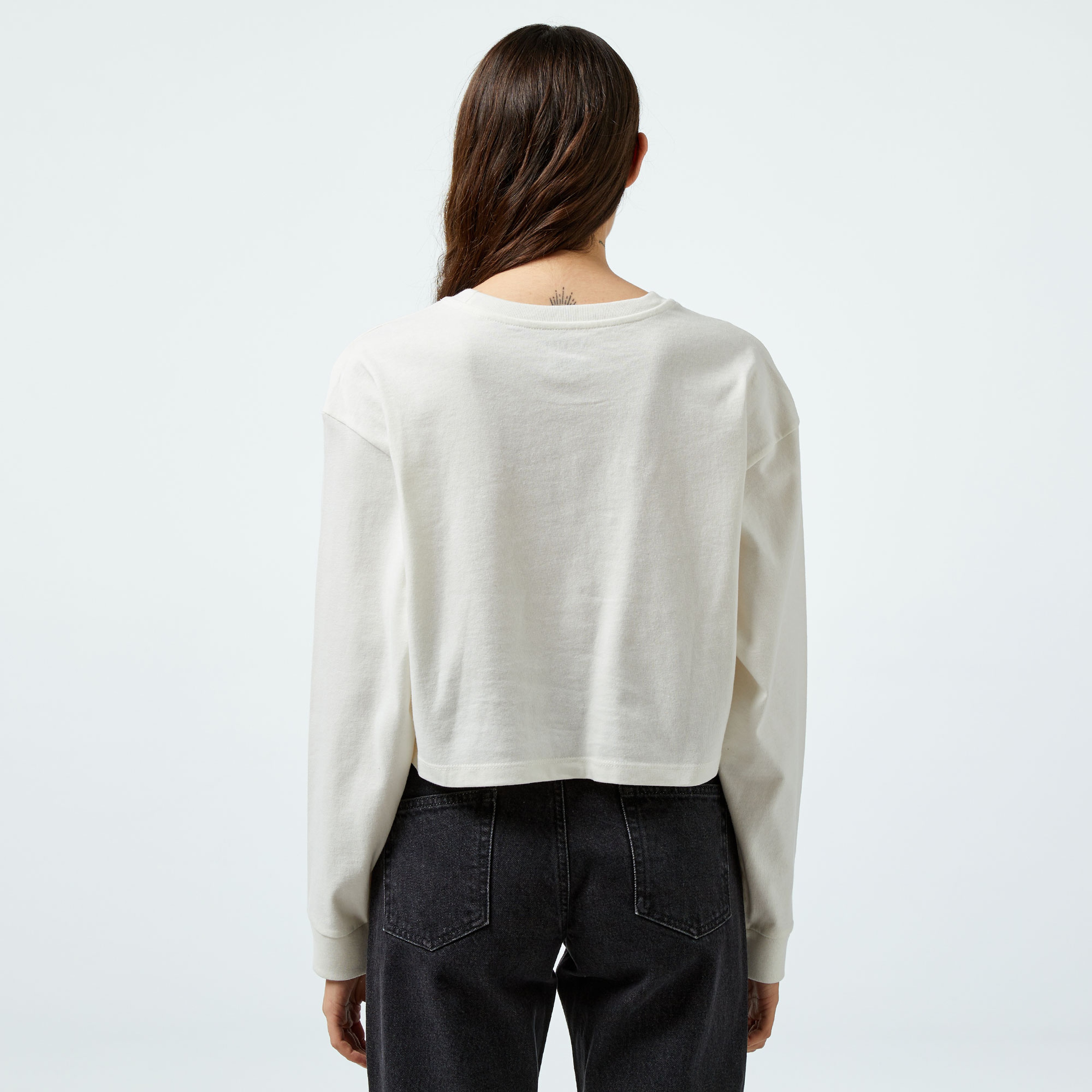 Vans Retro V Ls Relax Crop Kadın Siyah T-Shirt