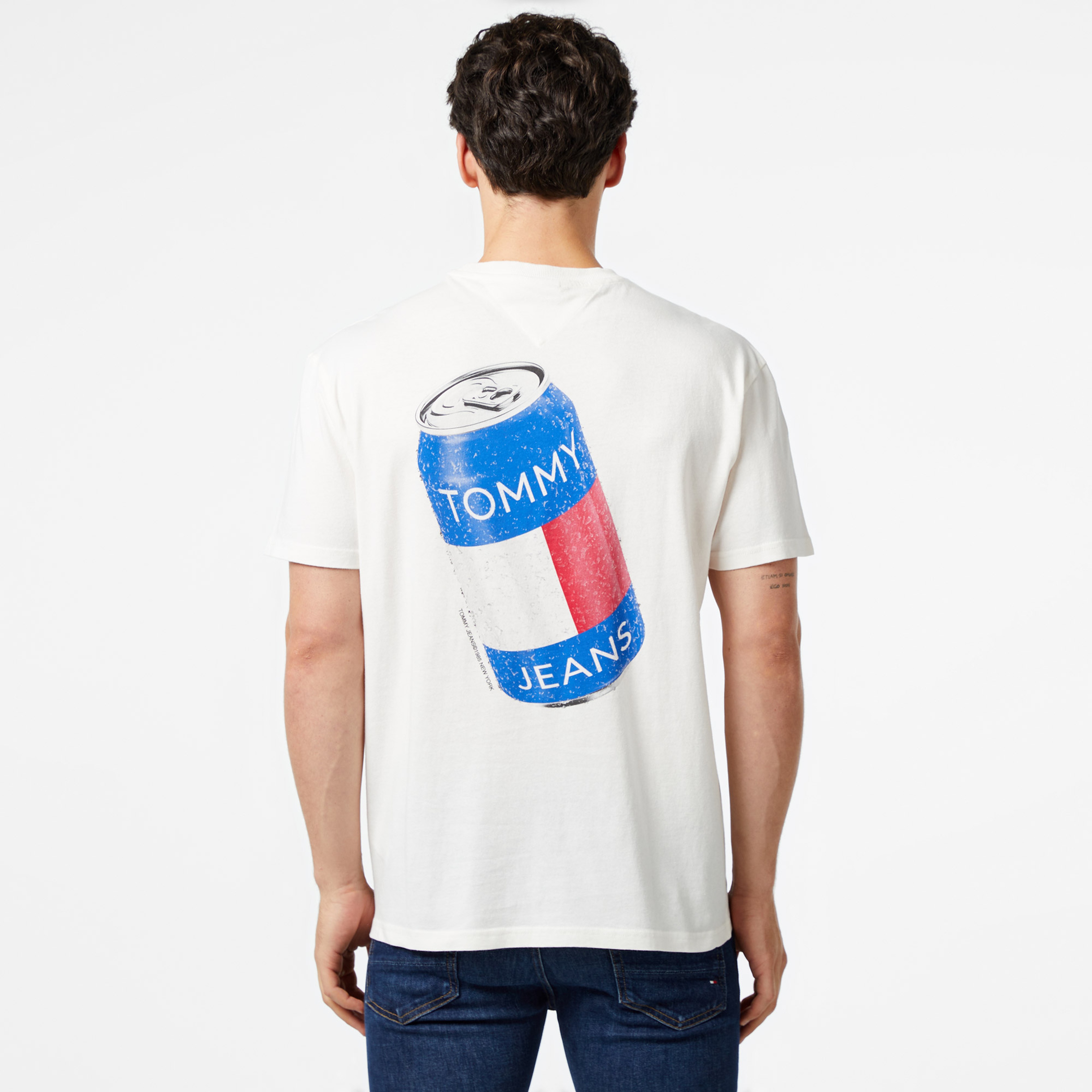 Tommy Jeans Erkek Beyaz T-Shirt