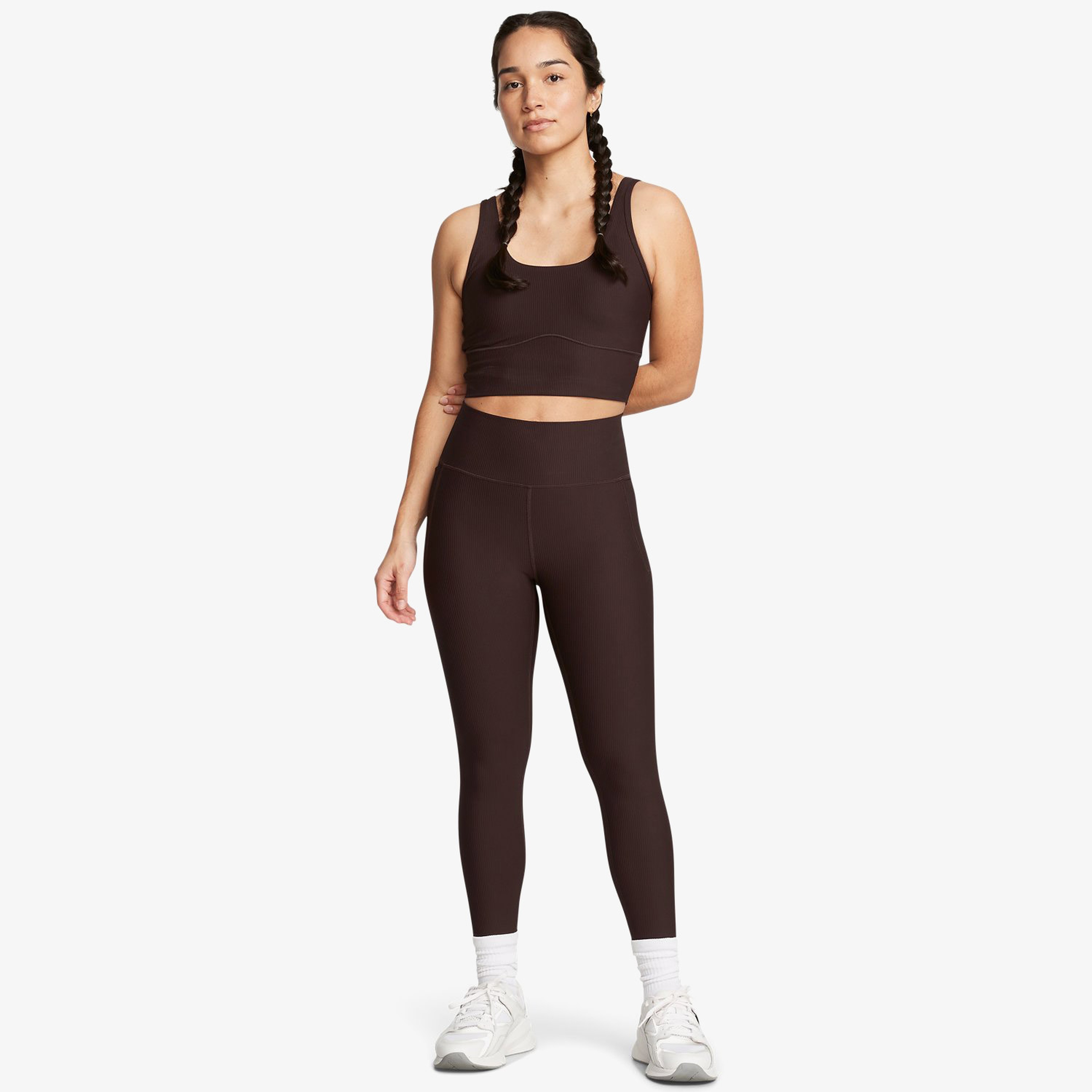 Under Armour Meridian Rib Kadın Kahverengi Kolsuz T-Shirt