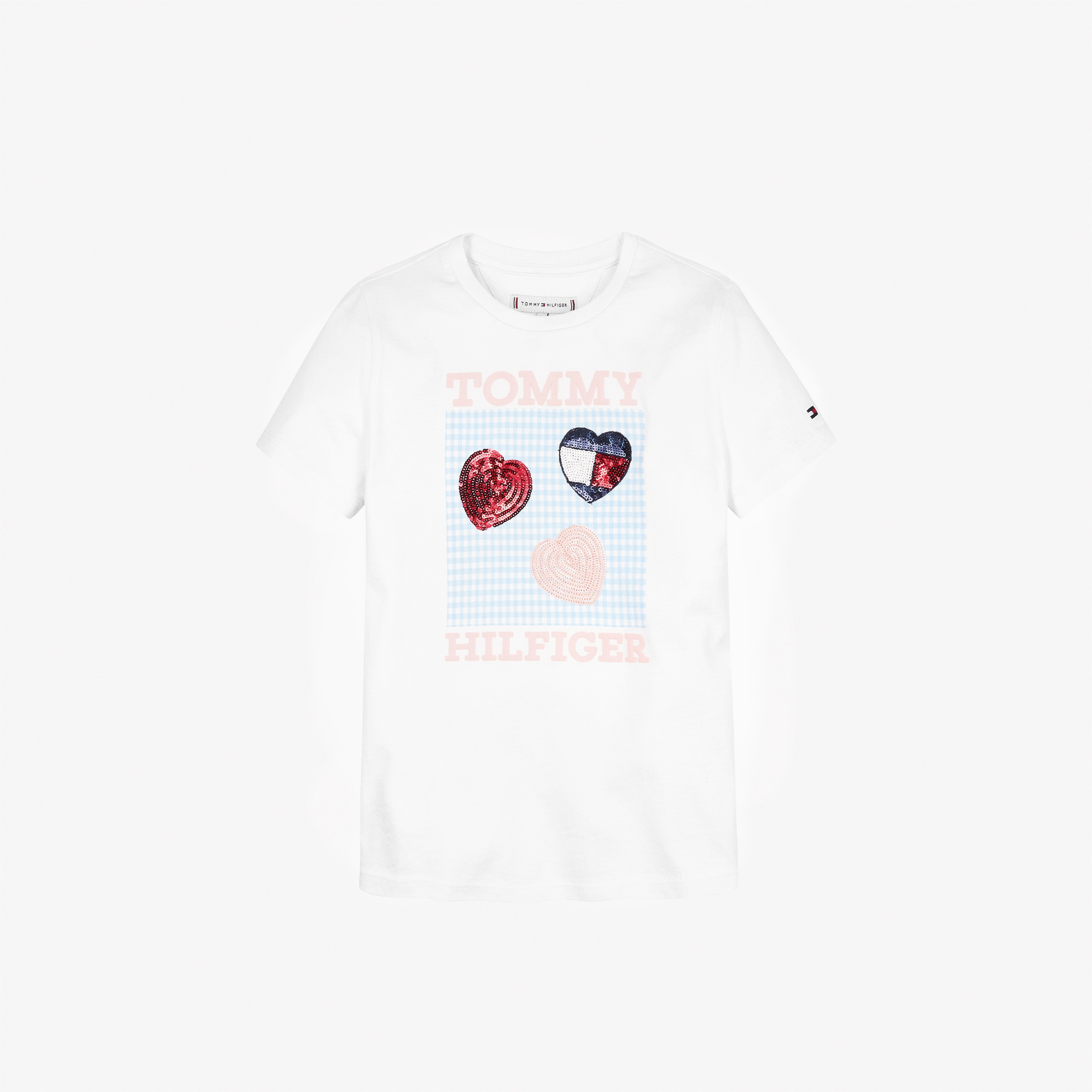 Tommy Hilfiger Sequins Çocuk Beyaz T-Shirt