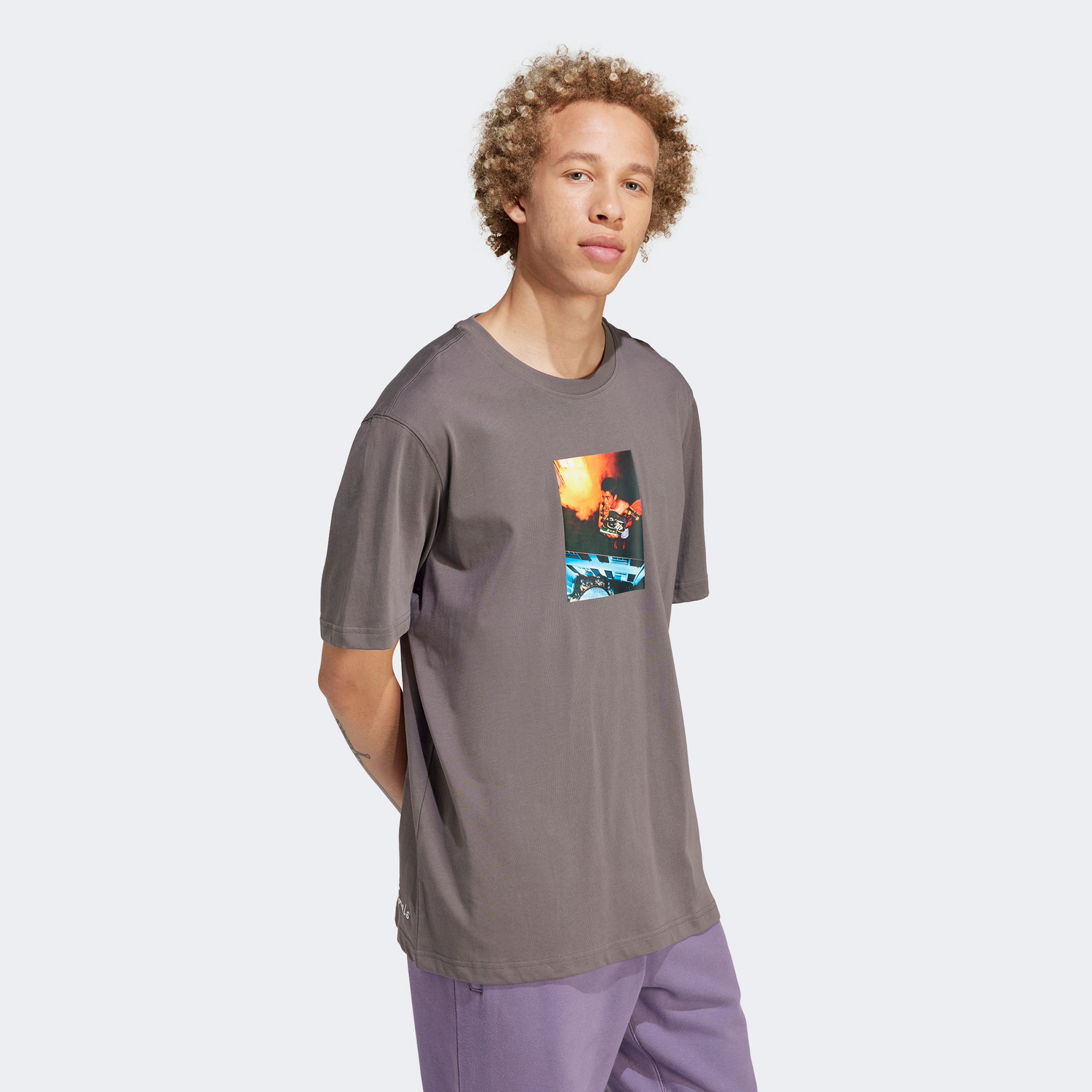 adidas Adi Pic Erkek Gri T-Shirt