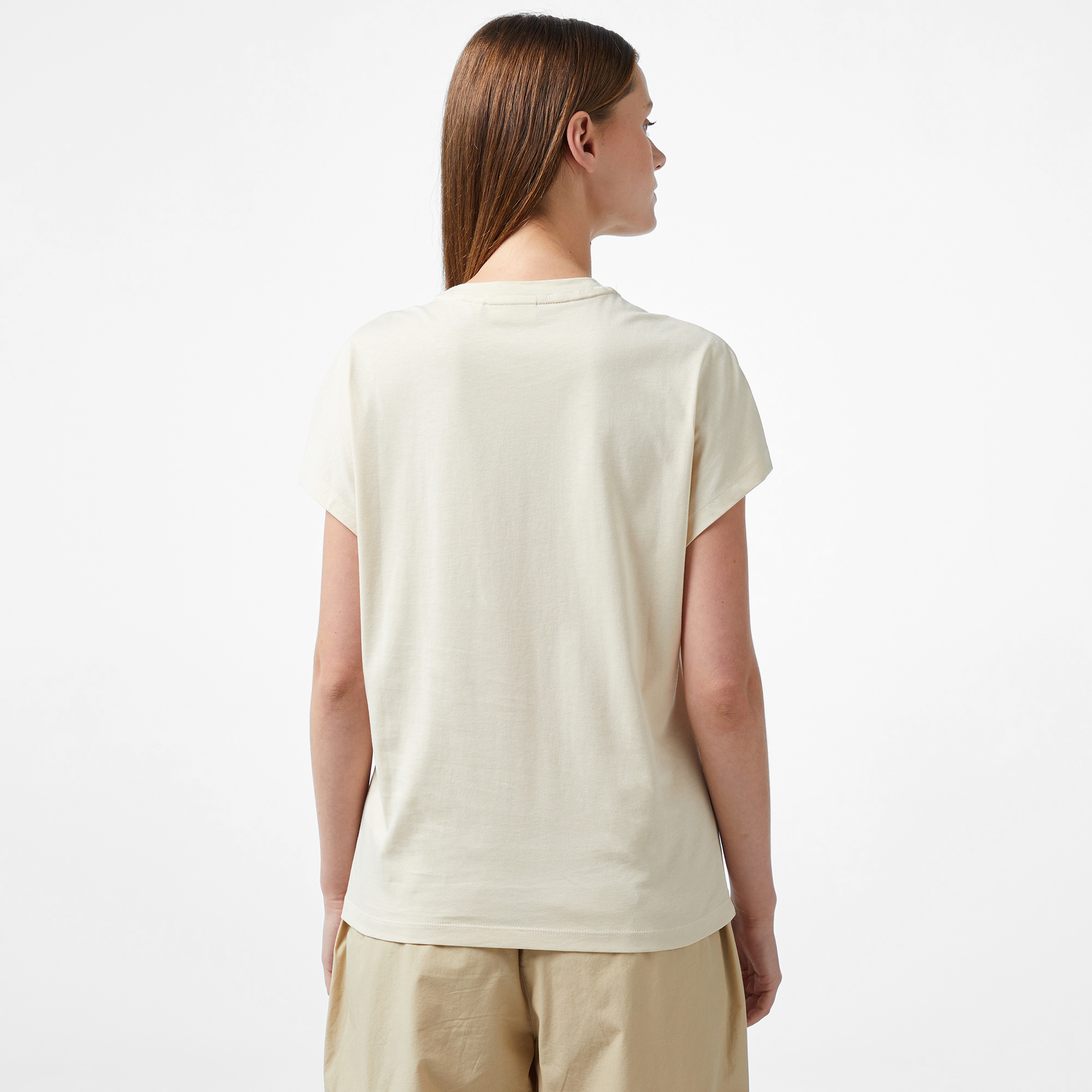 Calvin Klein Modern Floral Regular Kadın Gri T-Shirt