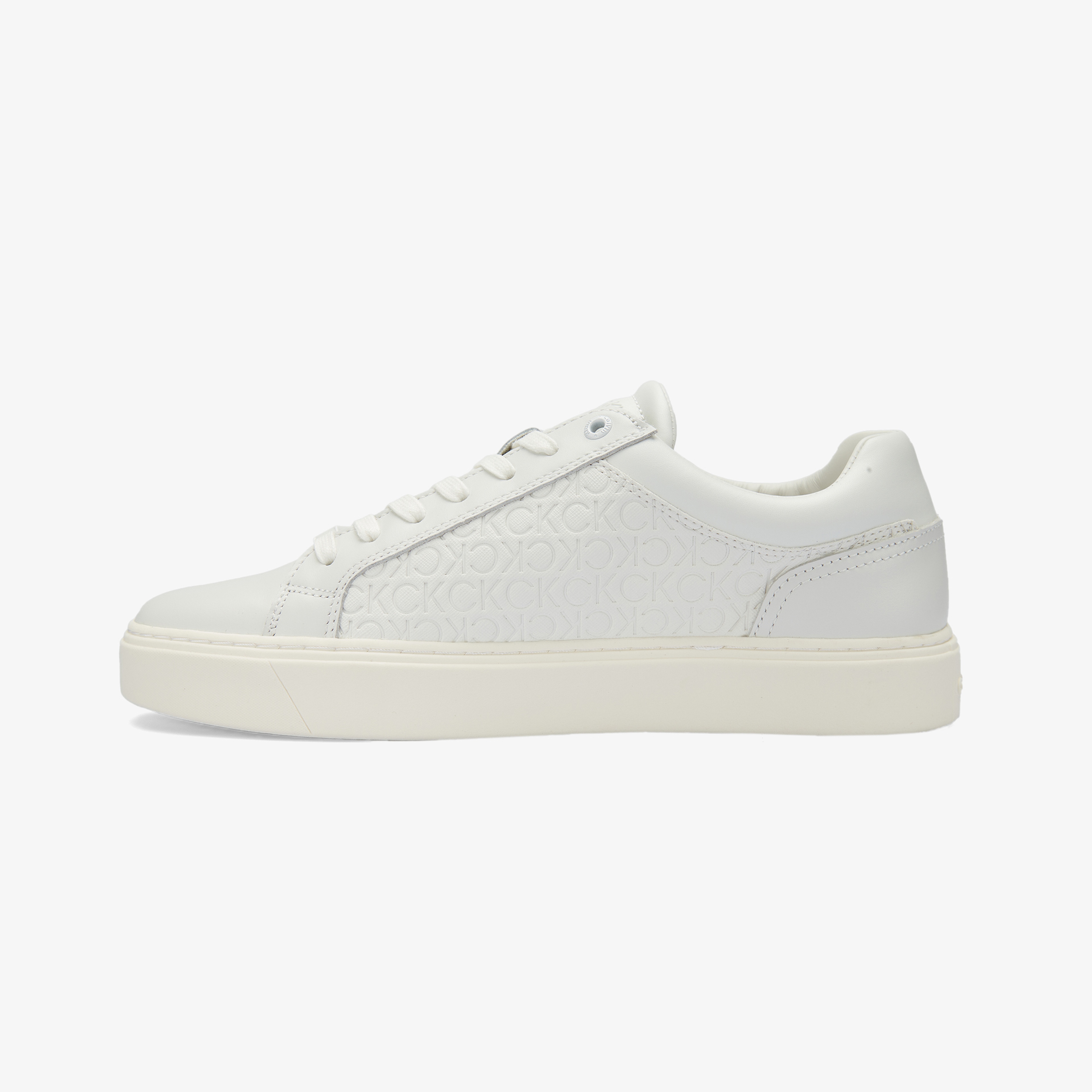 Calvin Klein Low Top Lace Up W/ Zip Mono Erkek Beyaz Spor Ayakkabı