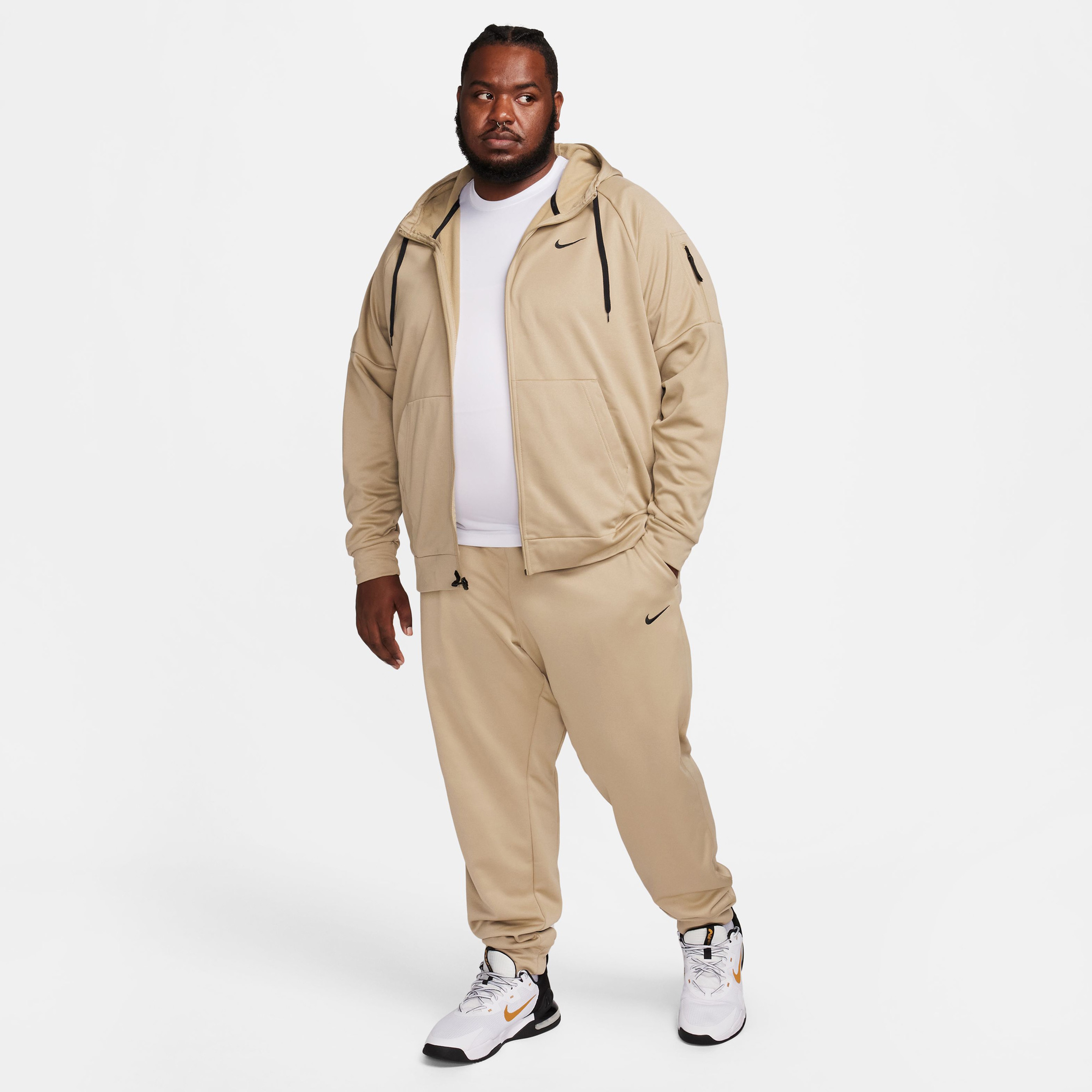 Nike Therma Fit Erkek Krem Günlük Sweatshirt