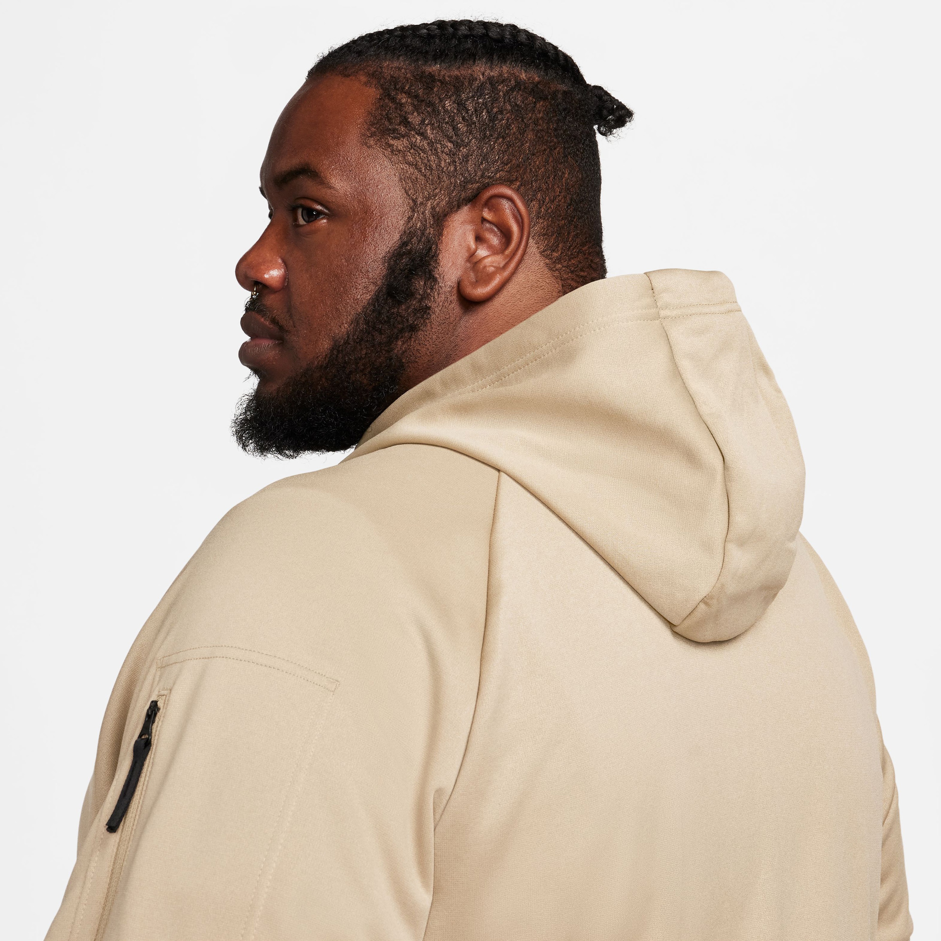 Nike Therma Fit Erkek Krem Günlük Sweatshirt