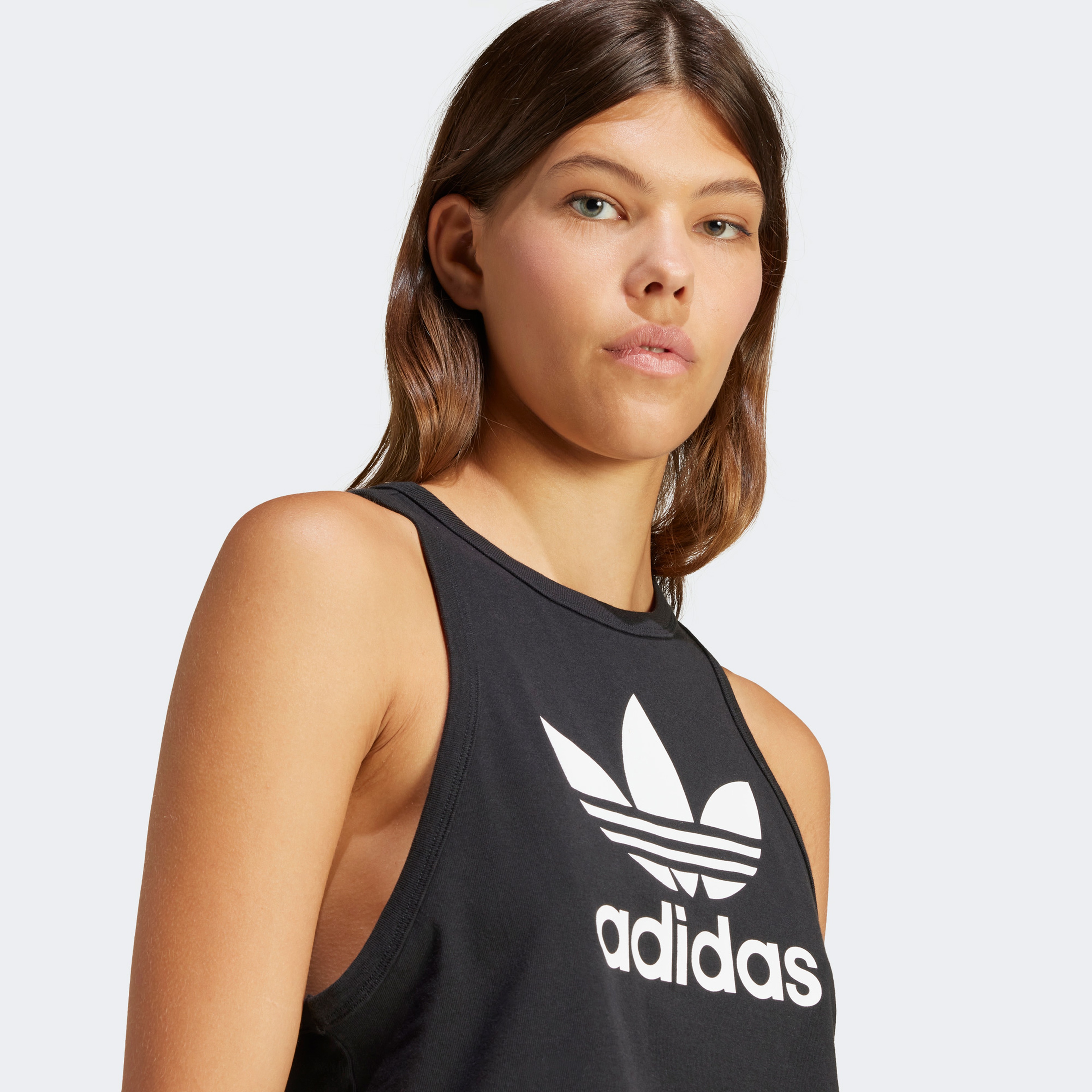 adidas Trefoil Kadın Siyah Kolsuz T-Shirt