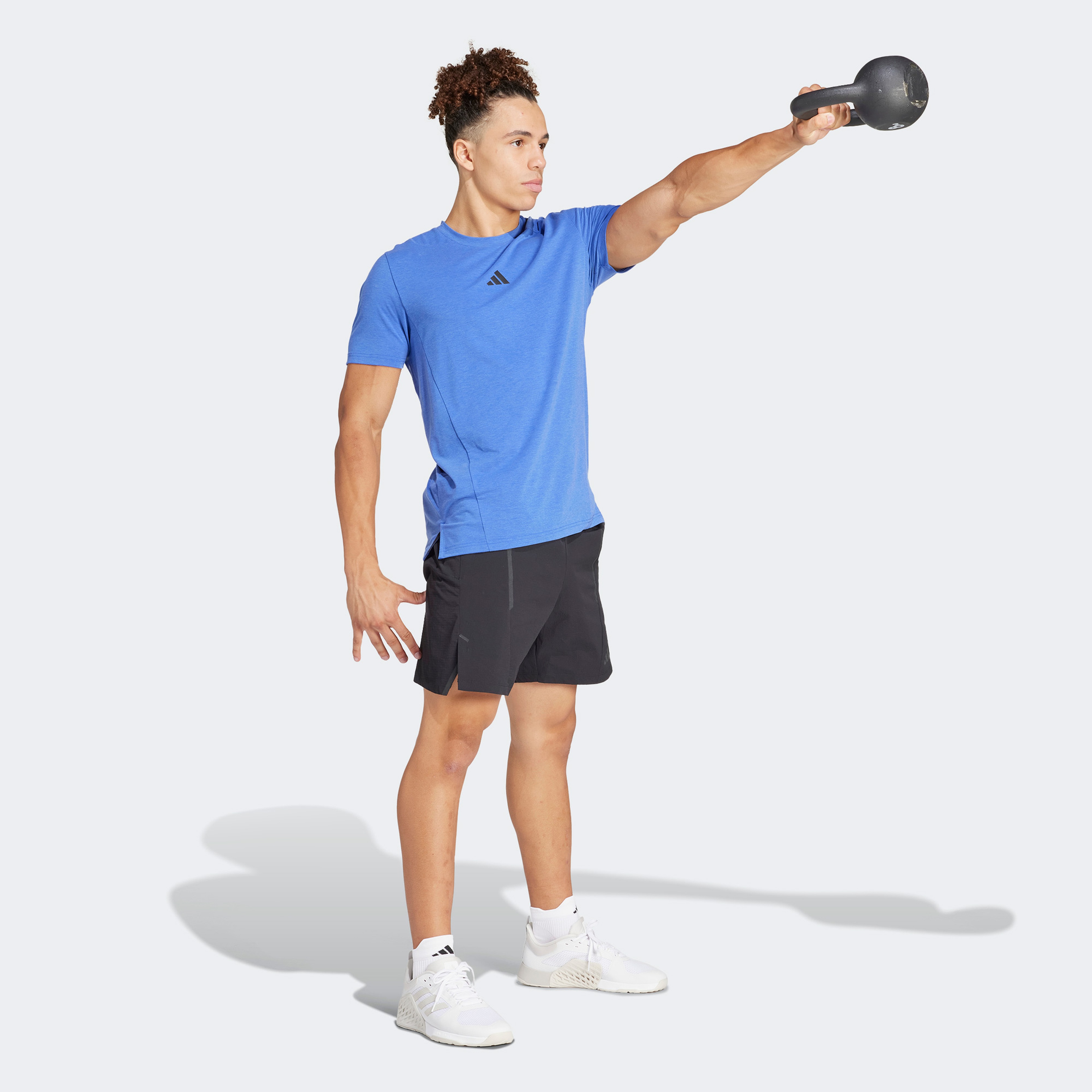 adidas Designed for Training Erkek Mavi T-Shirt
