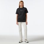 Karl Kani Small Signature Essential Pinstripe Os Kadın Siyah T-Shirt