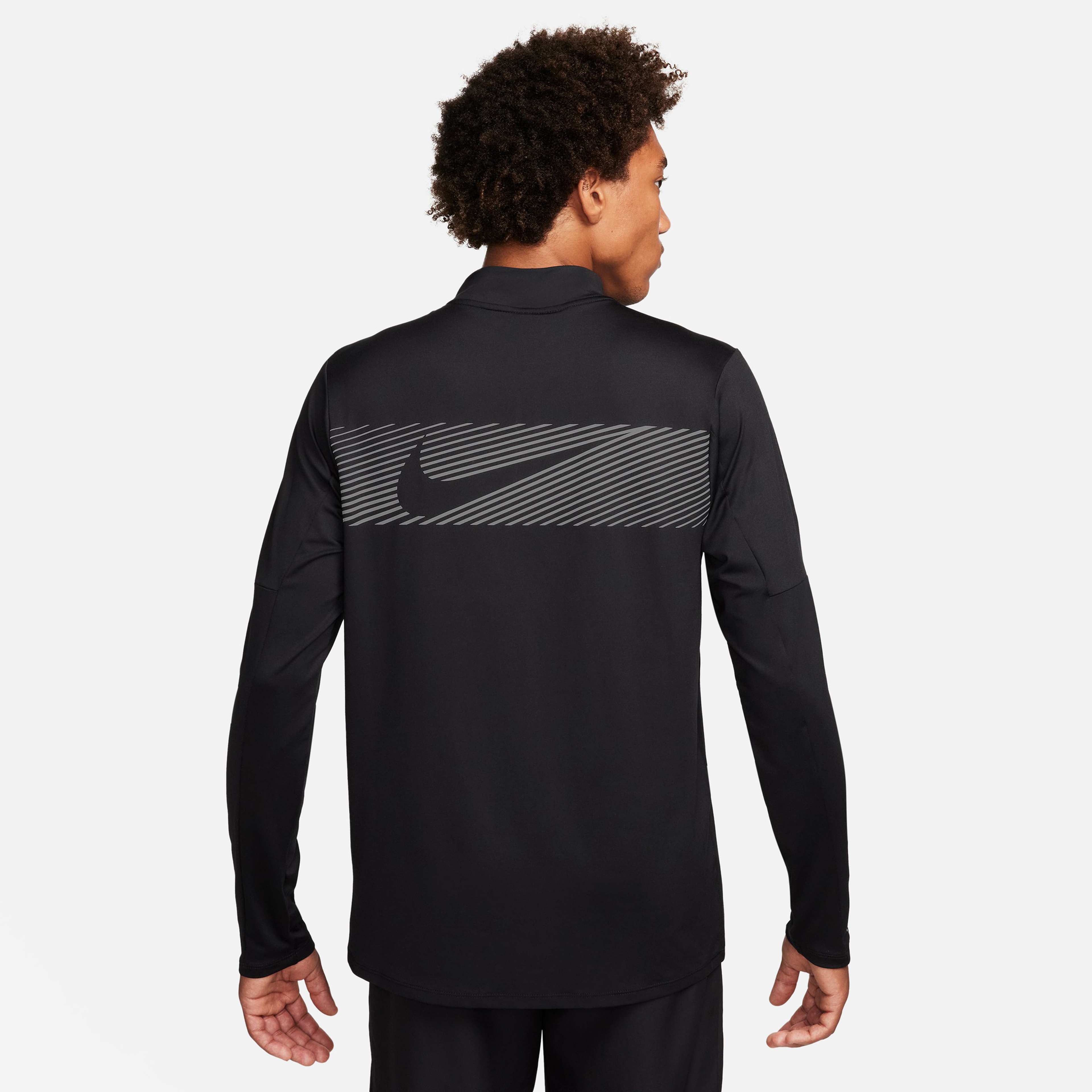 Nike Dri-Fit Element Flash Erkek Siyah Uzun Kollu T-Shirt