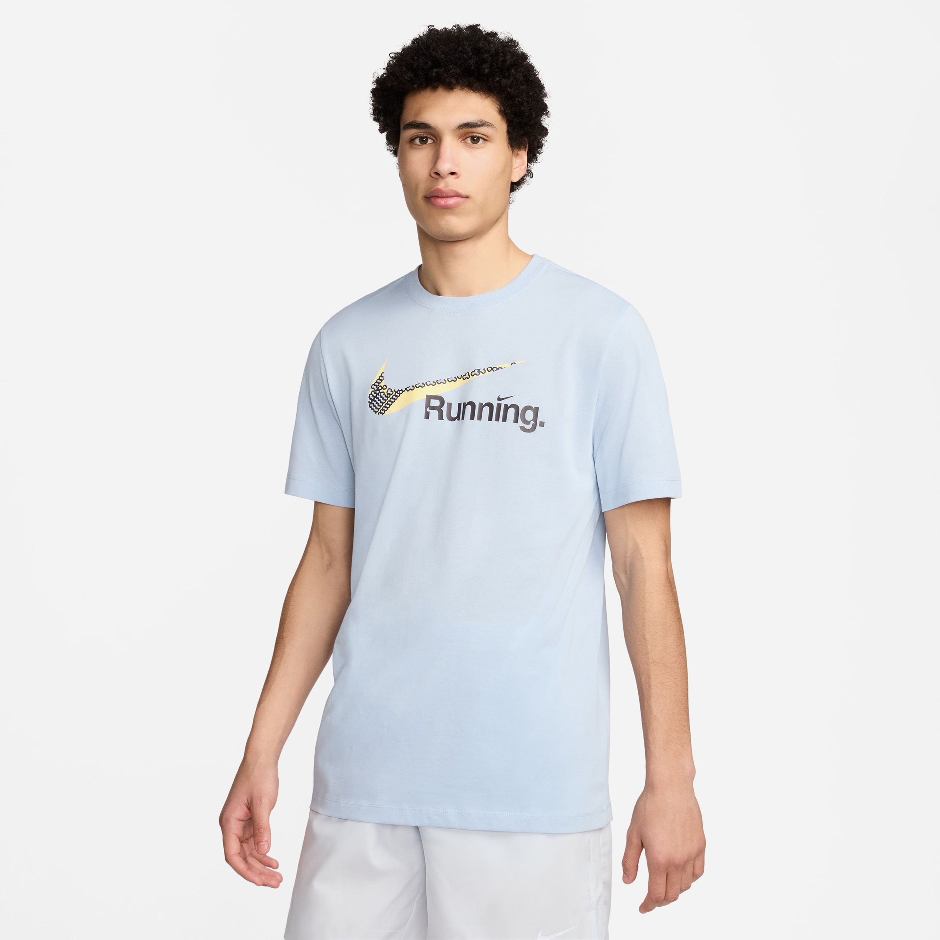 Nike Dri-Fit Run Heritage Erkek Mavi T-Shirt