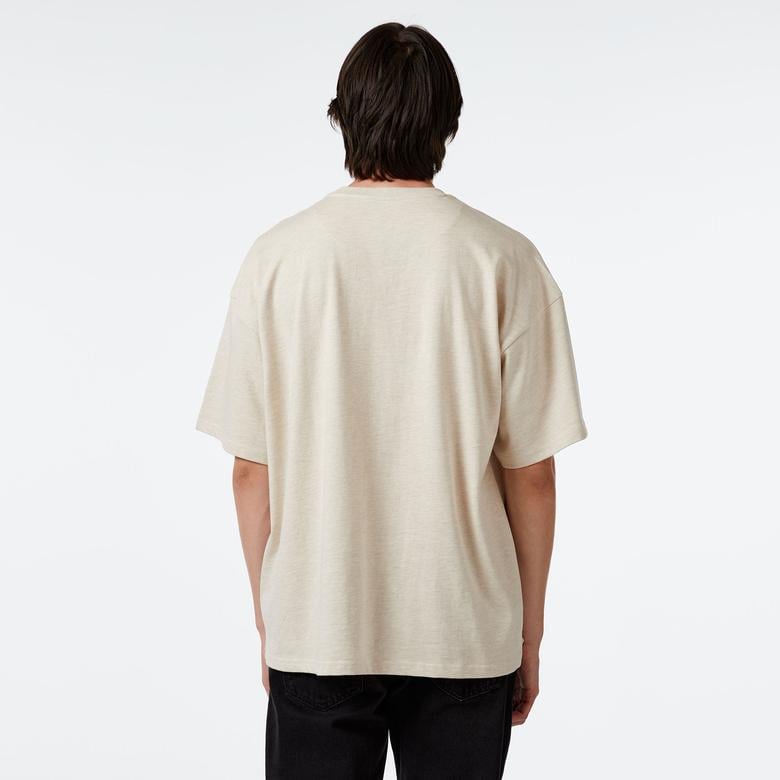 Karl Kani Woven Sign. Heavy Jersey Boxy Diner Erkek Krem Rengi T-Shirt