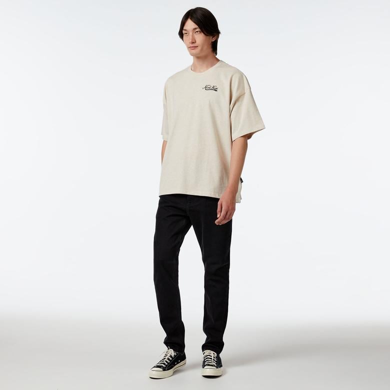 Karl Kani Woven Sign. Heavy Jersey Boxy Diner Erkek Krem Rengi T-Shirt