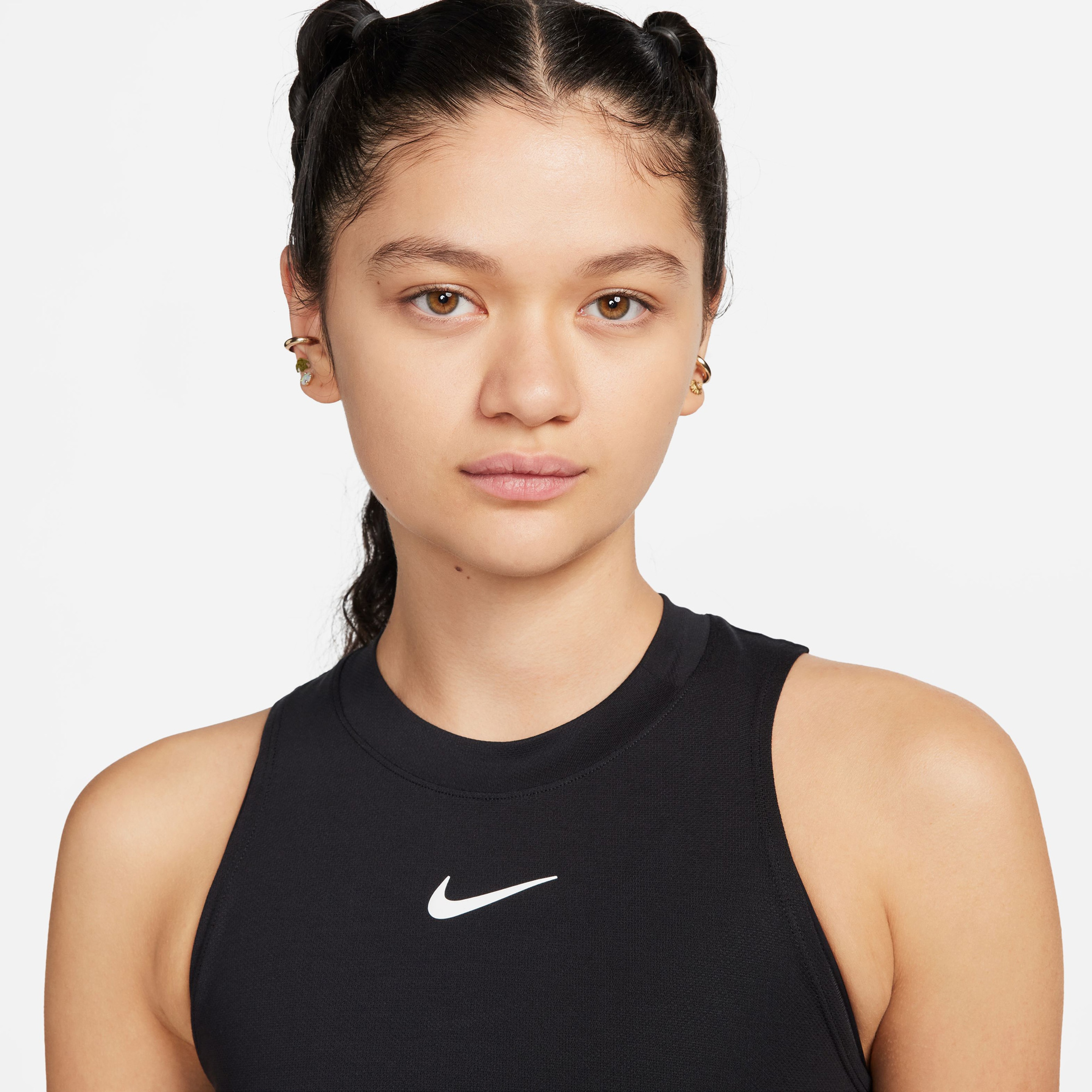 Nike Court Dri-Fit Advantage Kadın Siyah Kolsuz T-Shirt