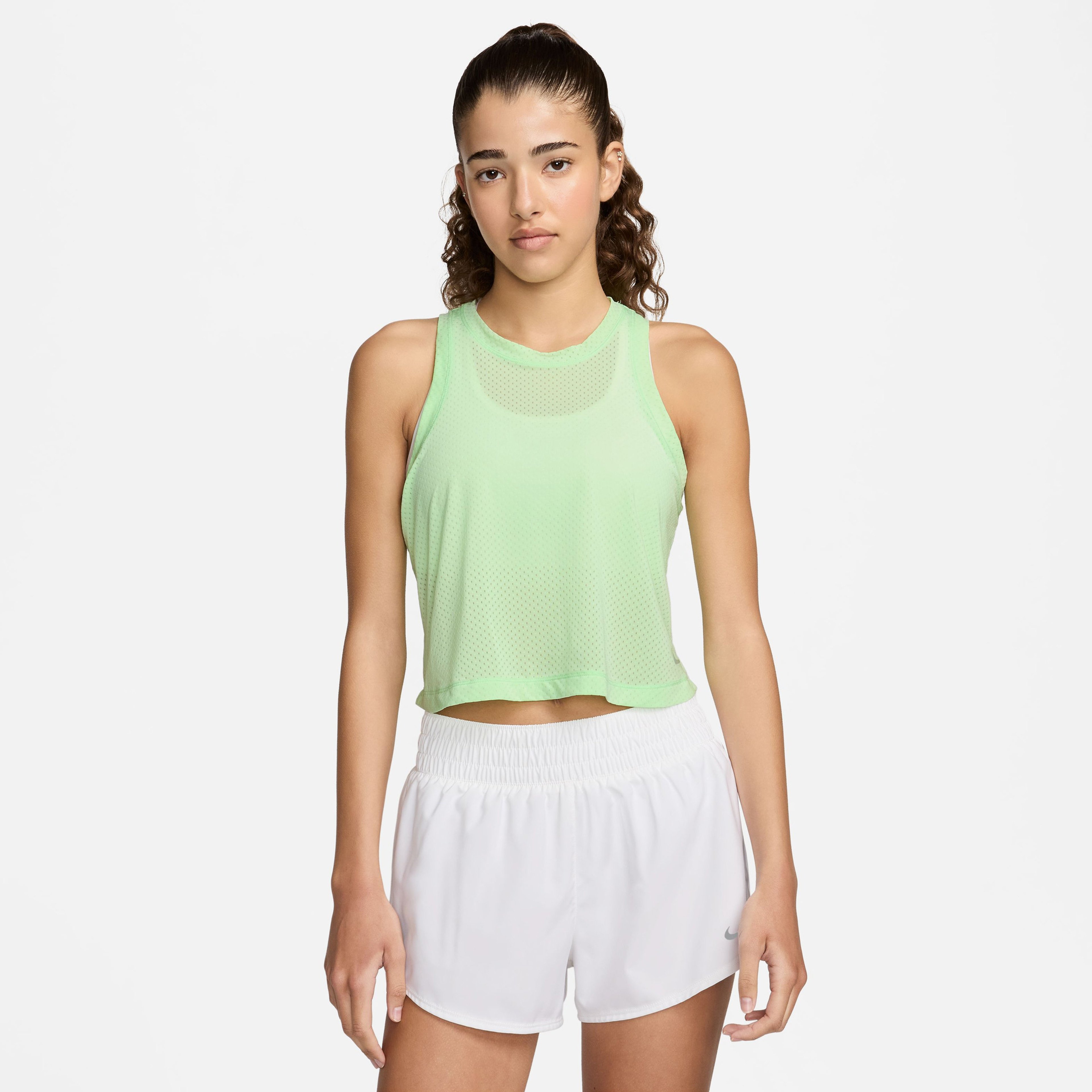 Nike Dri-Fit One Classic Breathable Kadın Yeşil Kolsuz T-Shirt