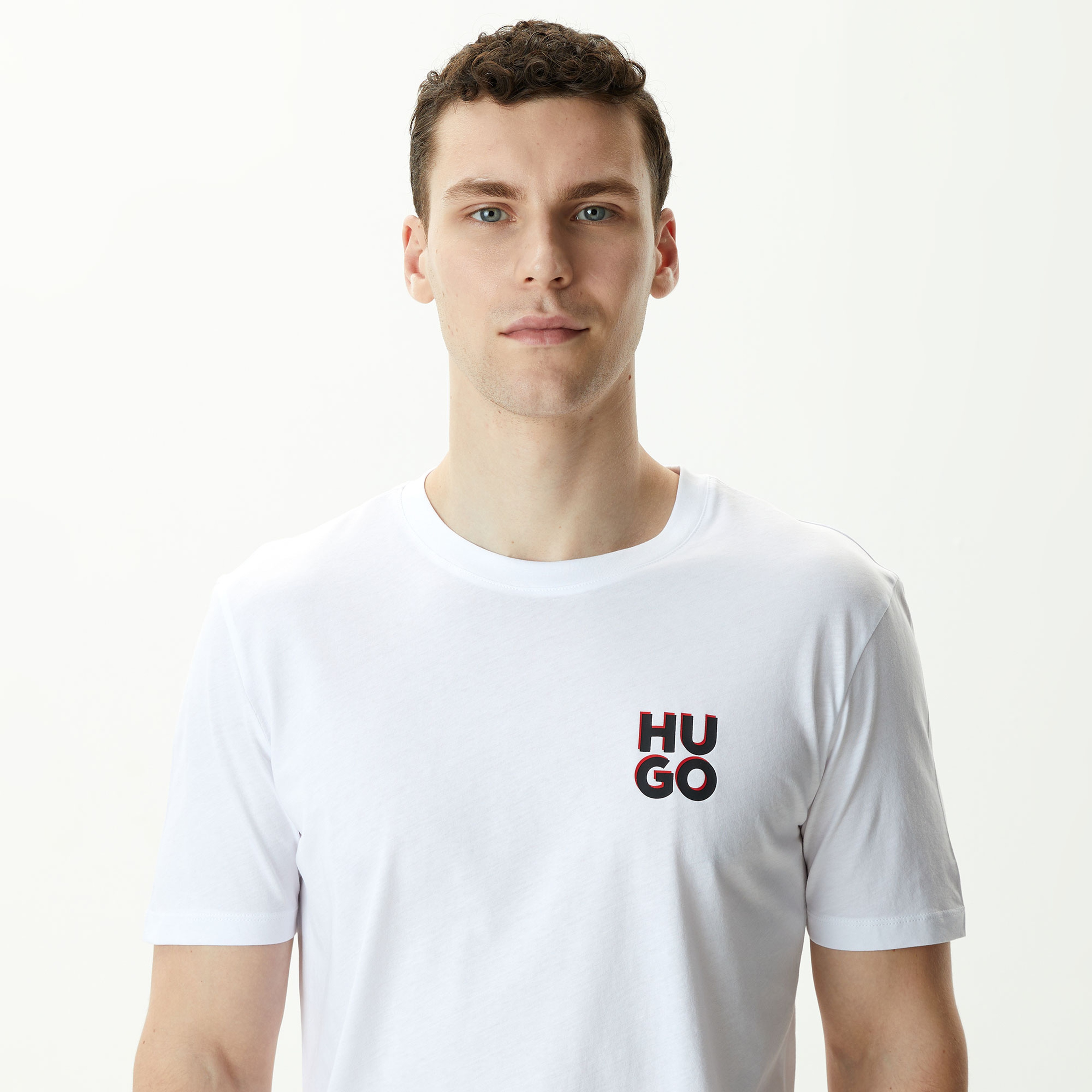 Hugo Hugo-Dimento Erkek Beyaz T-Shirt