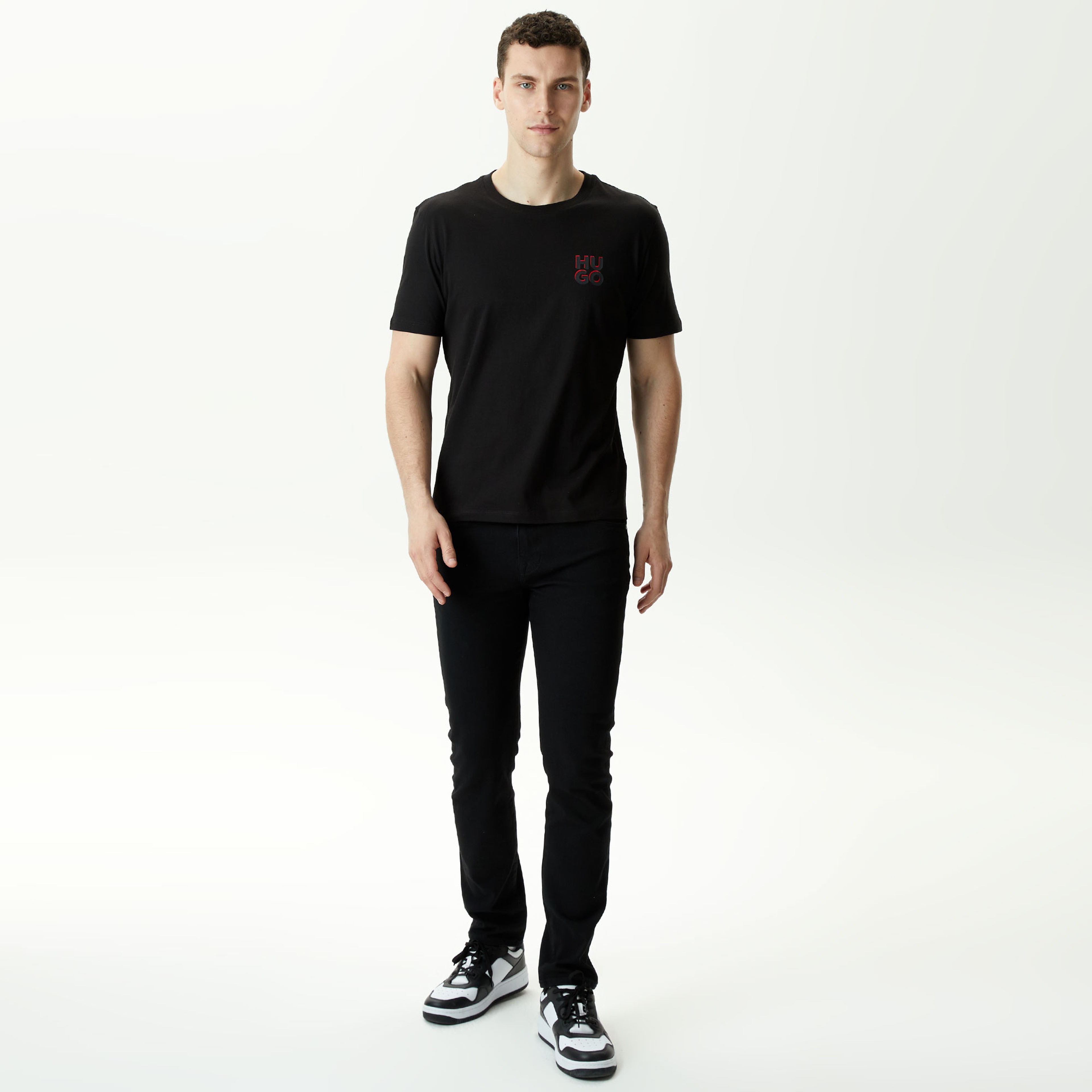 Hugo Hugo-Dimento Erkek Siyah T-Shirt