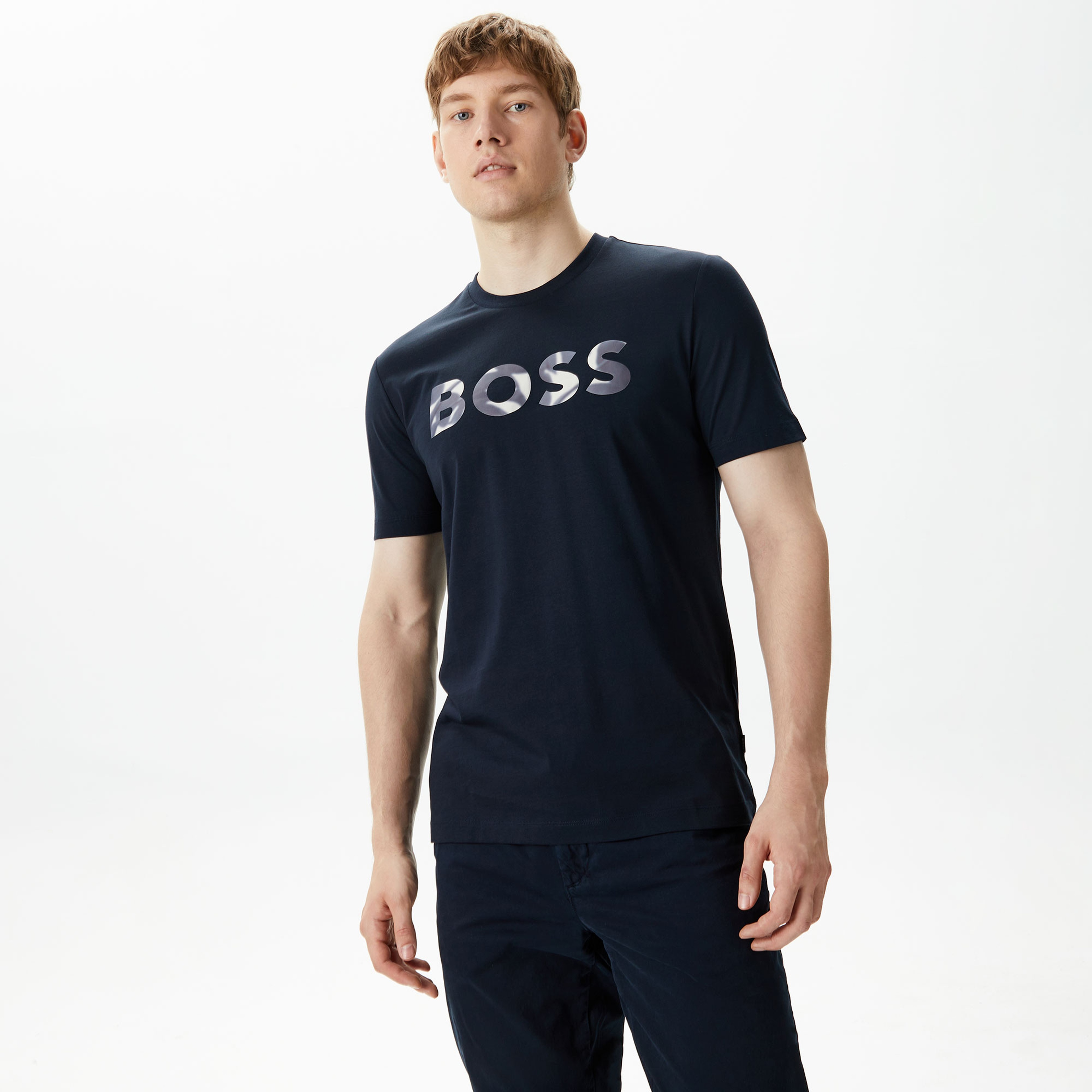 Boss Thompson 15 Erkek Mavi T-Shirt